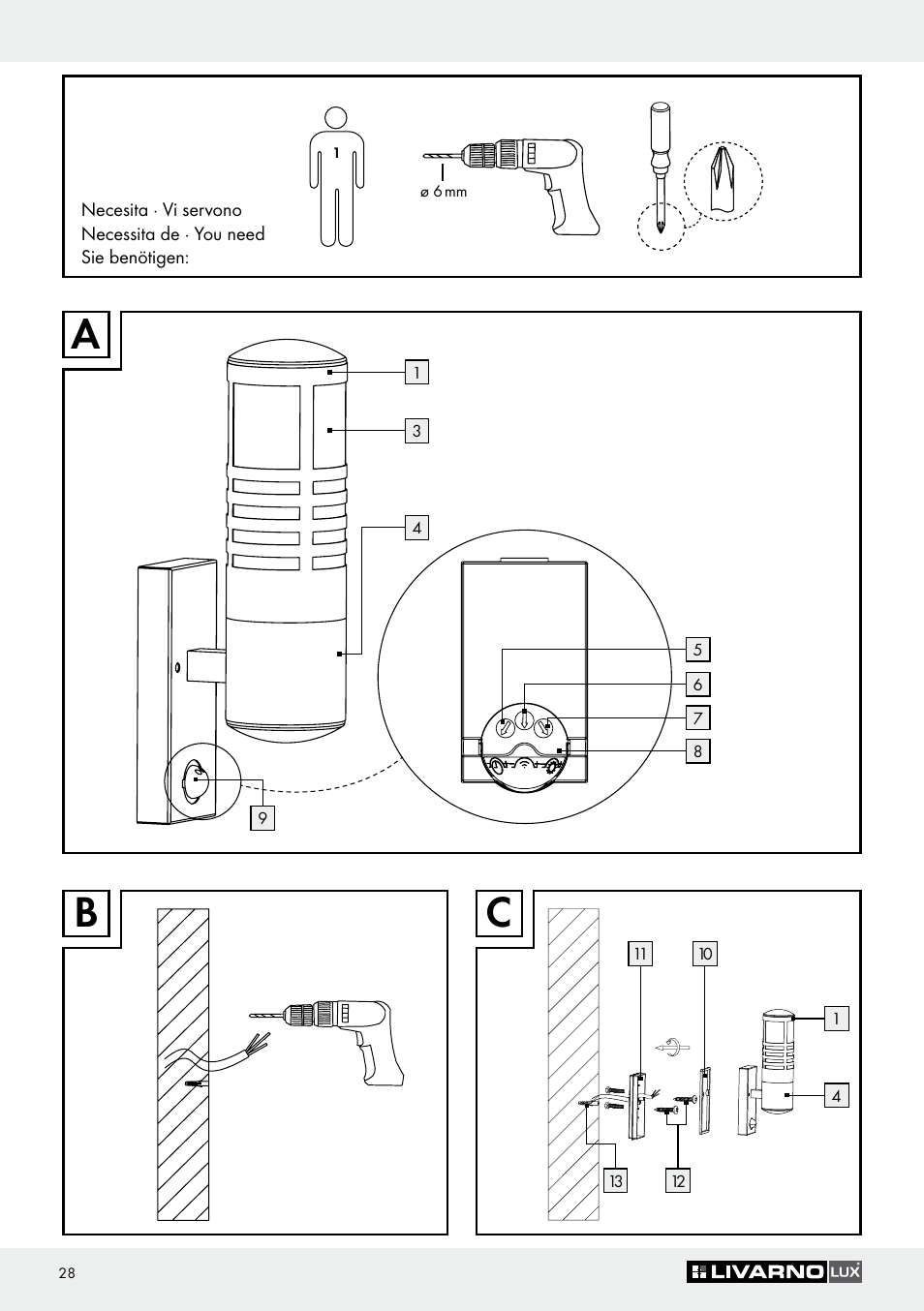 Livarno Z30649A User Manual | Page 28 / 31