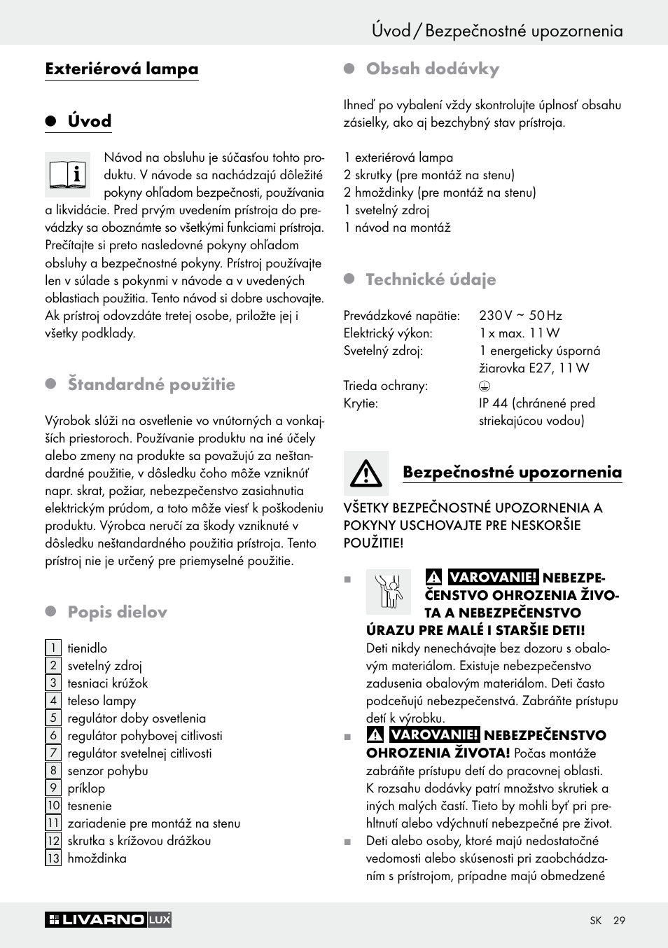 Livarno Z30649A User Manual | Page 29 / 41