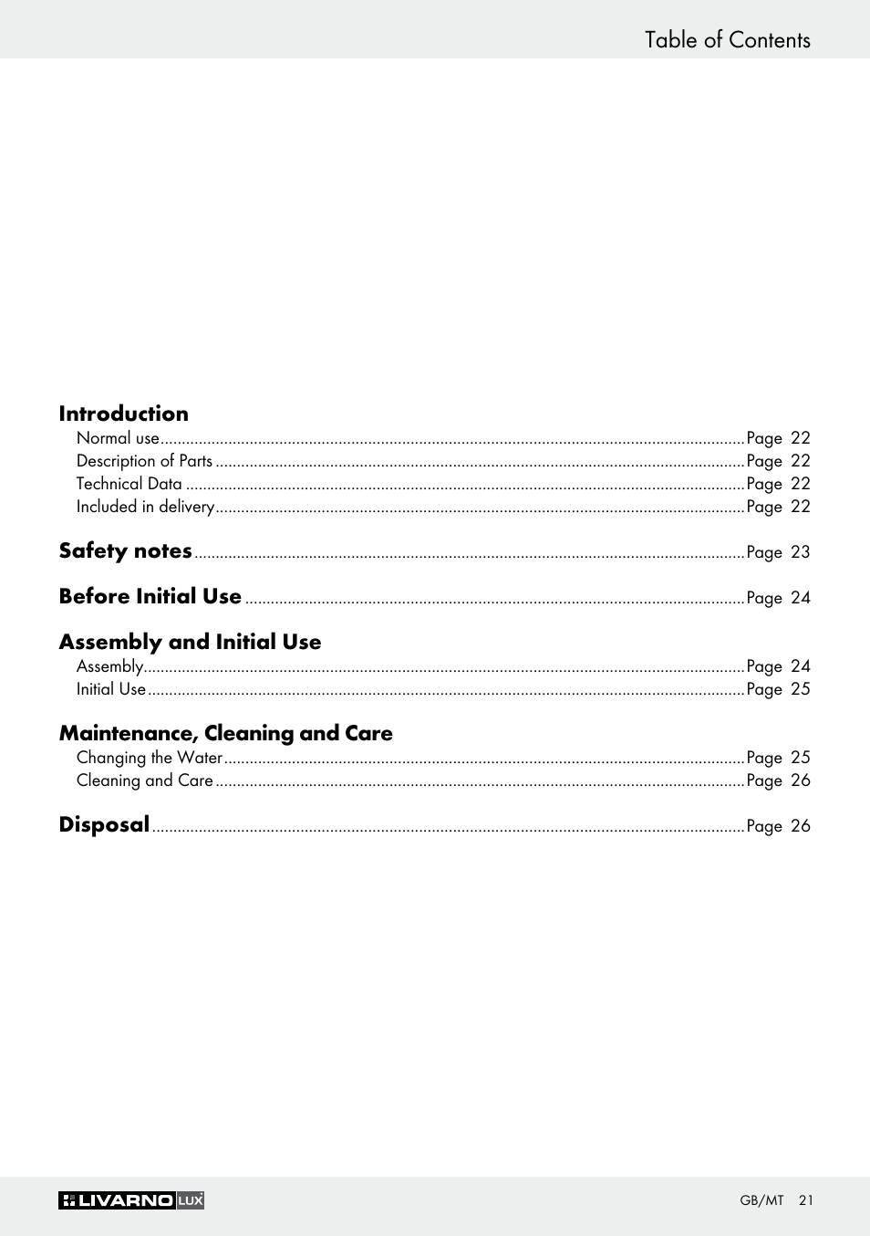 Livarno Z30591A-BS User Manual | Page 21 / 35