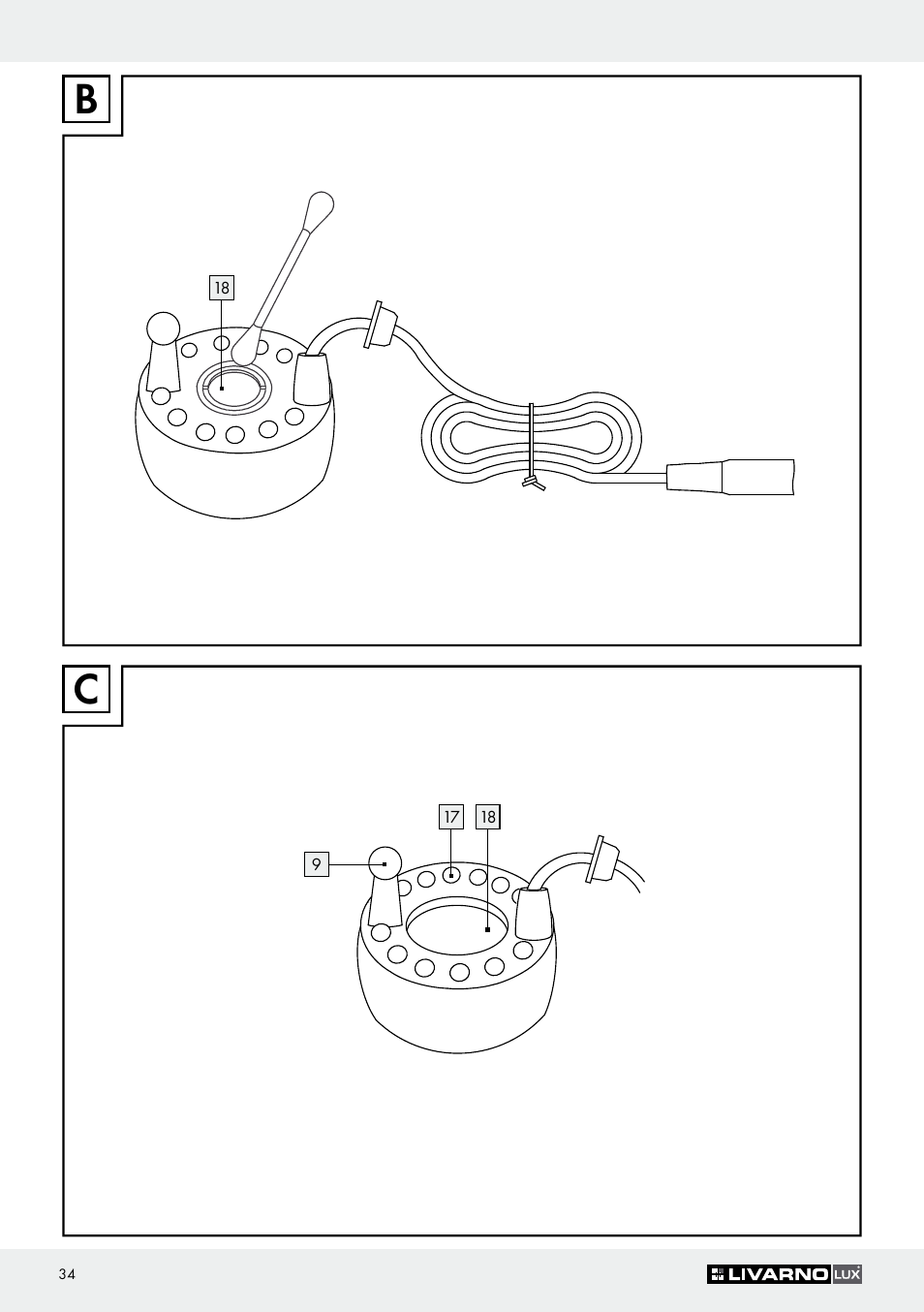 Livarno Z30591B-BS User Manual | Page 34 / 35