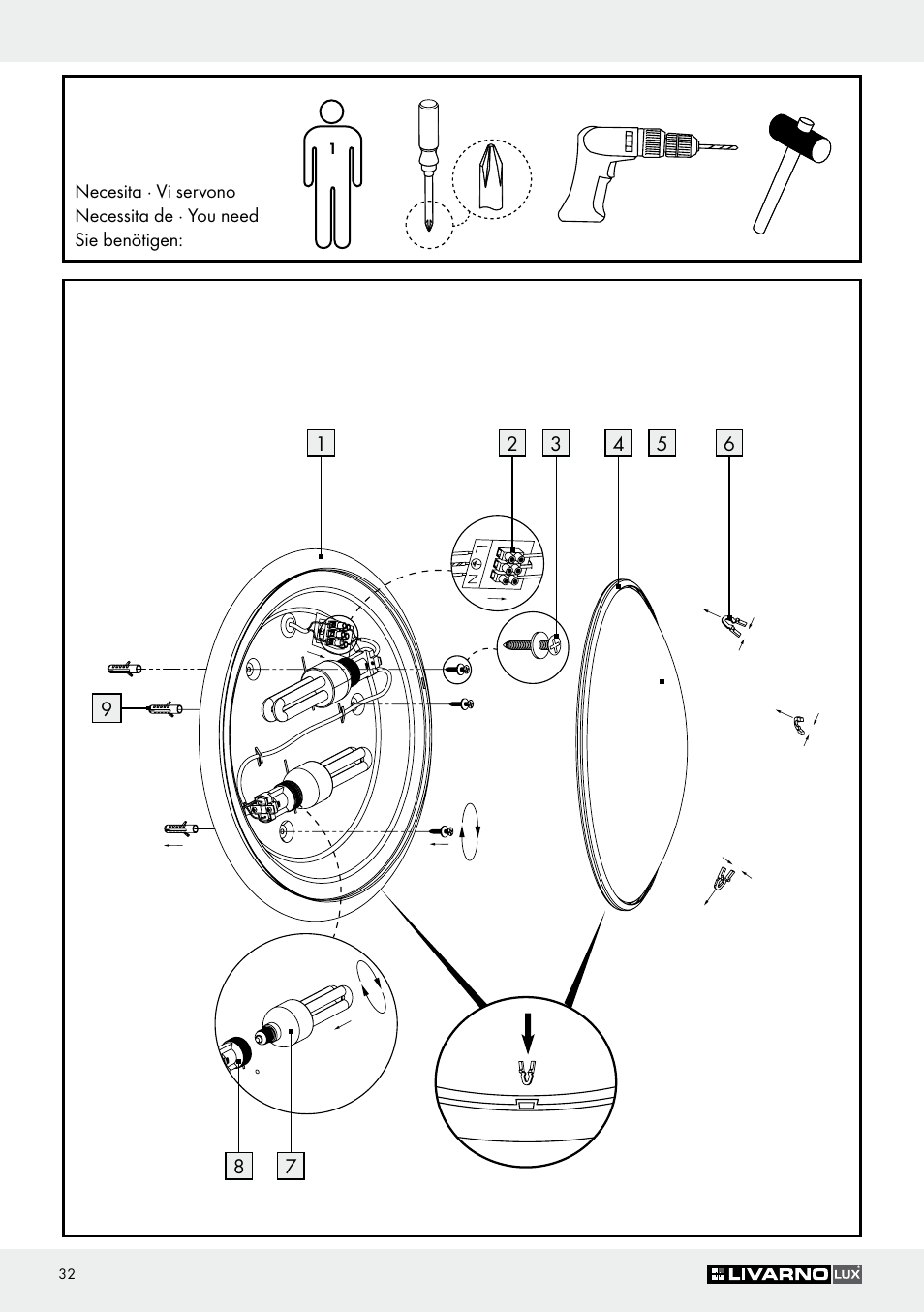 Livarno Z30347C User Manual | Page 32 / 33