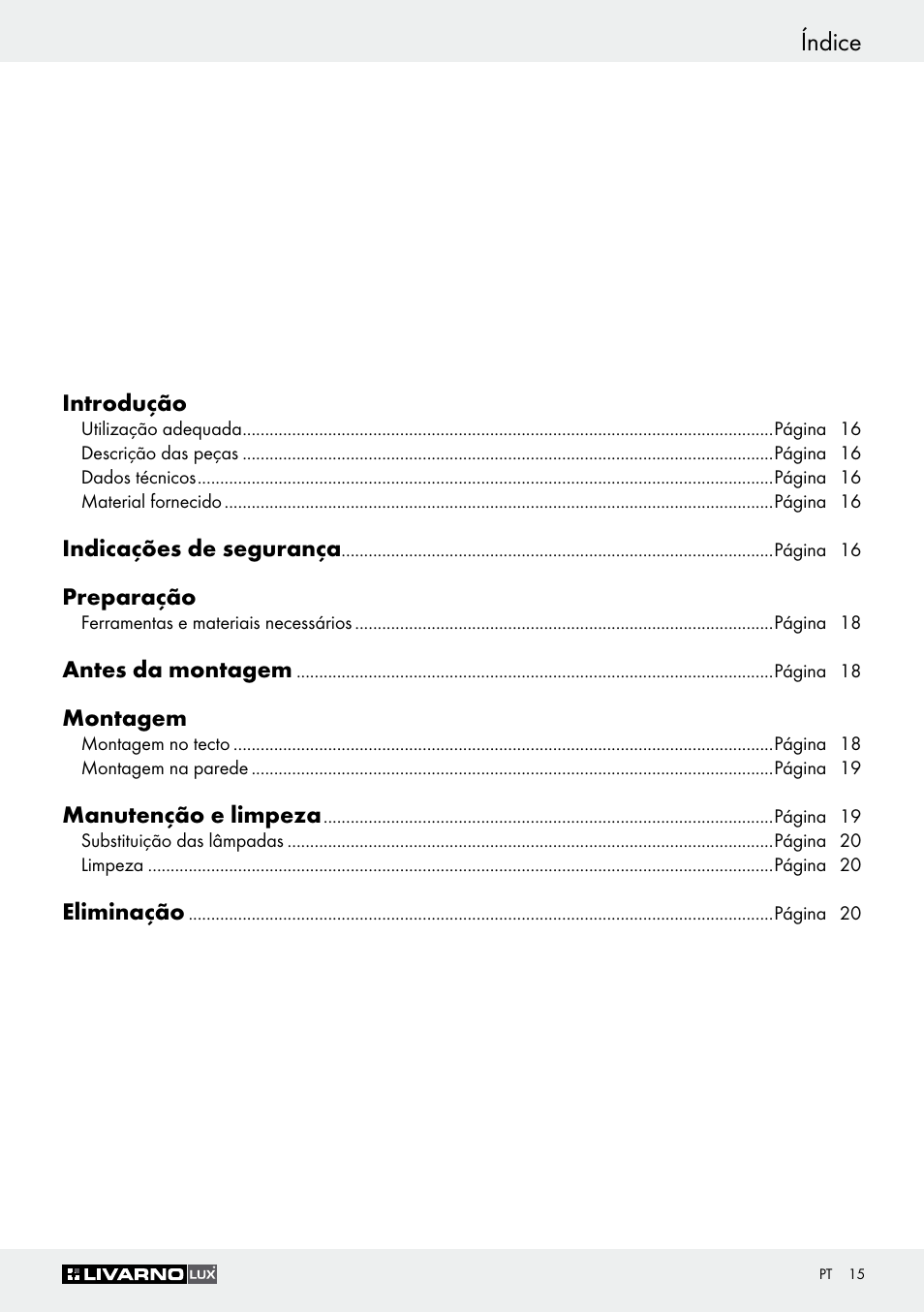 Índice | Livarno Z30347A Z30347B User Manual | Page 15 / 35