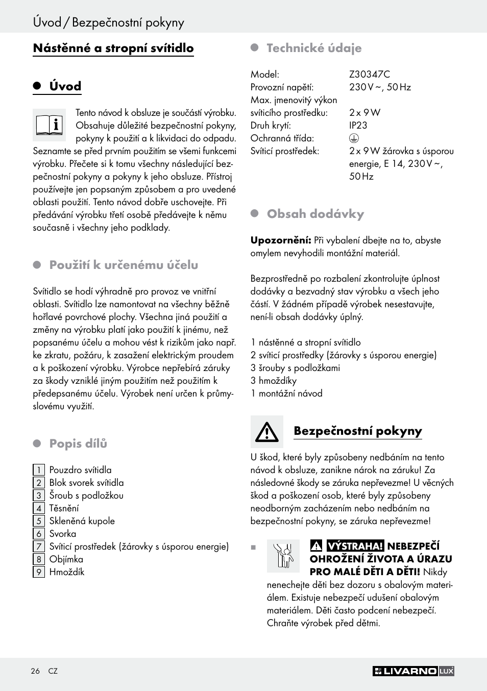 Livarno Z30347C User Manual | Page 26 / 43