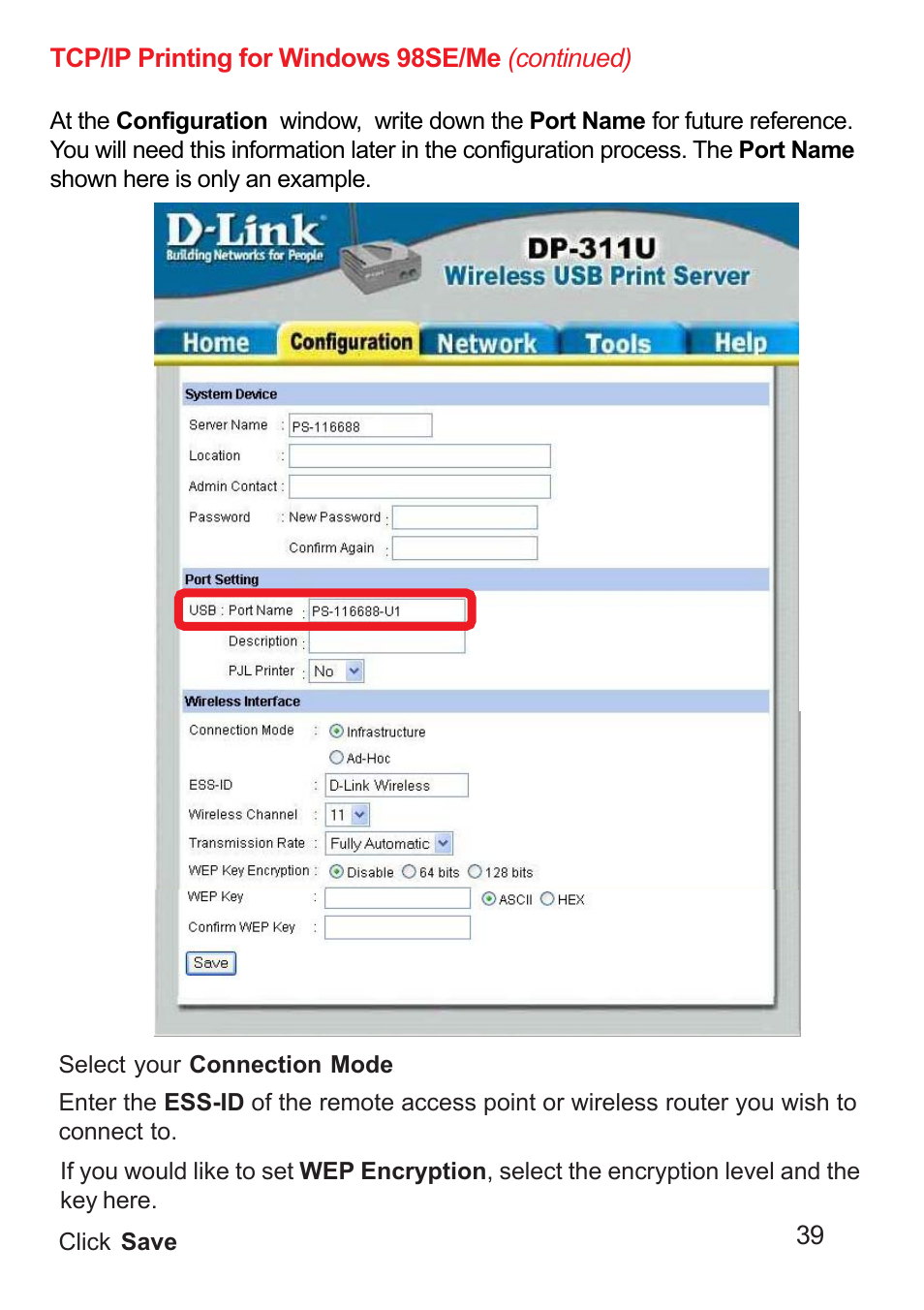 D-Link DP-311U User Manual | Page 39 / 76