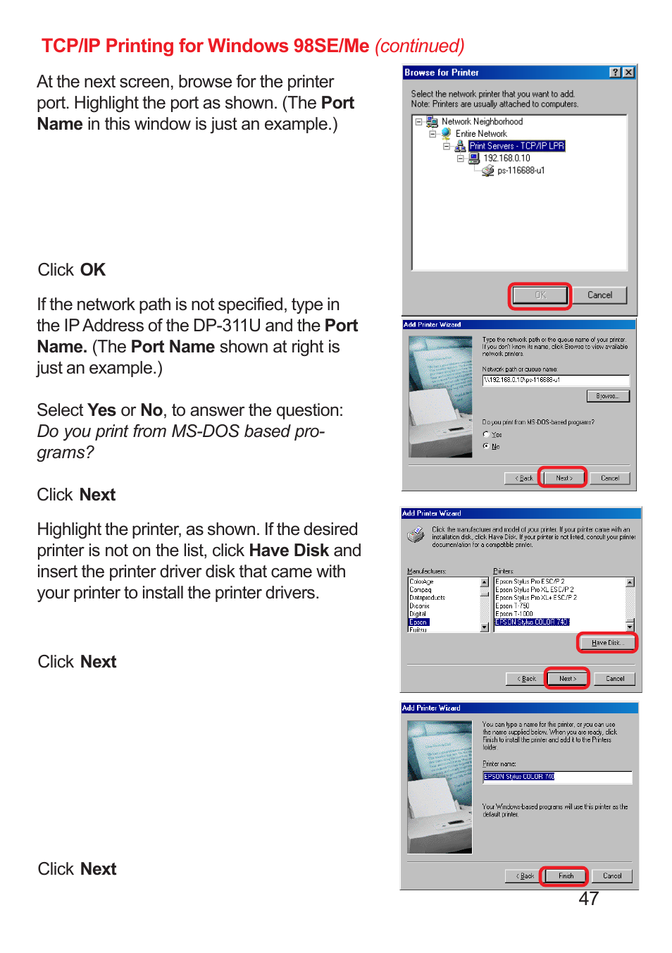 D-Link DP-311U User Manual | Page 47 / 76