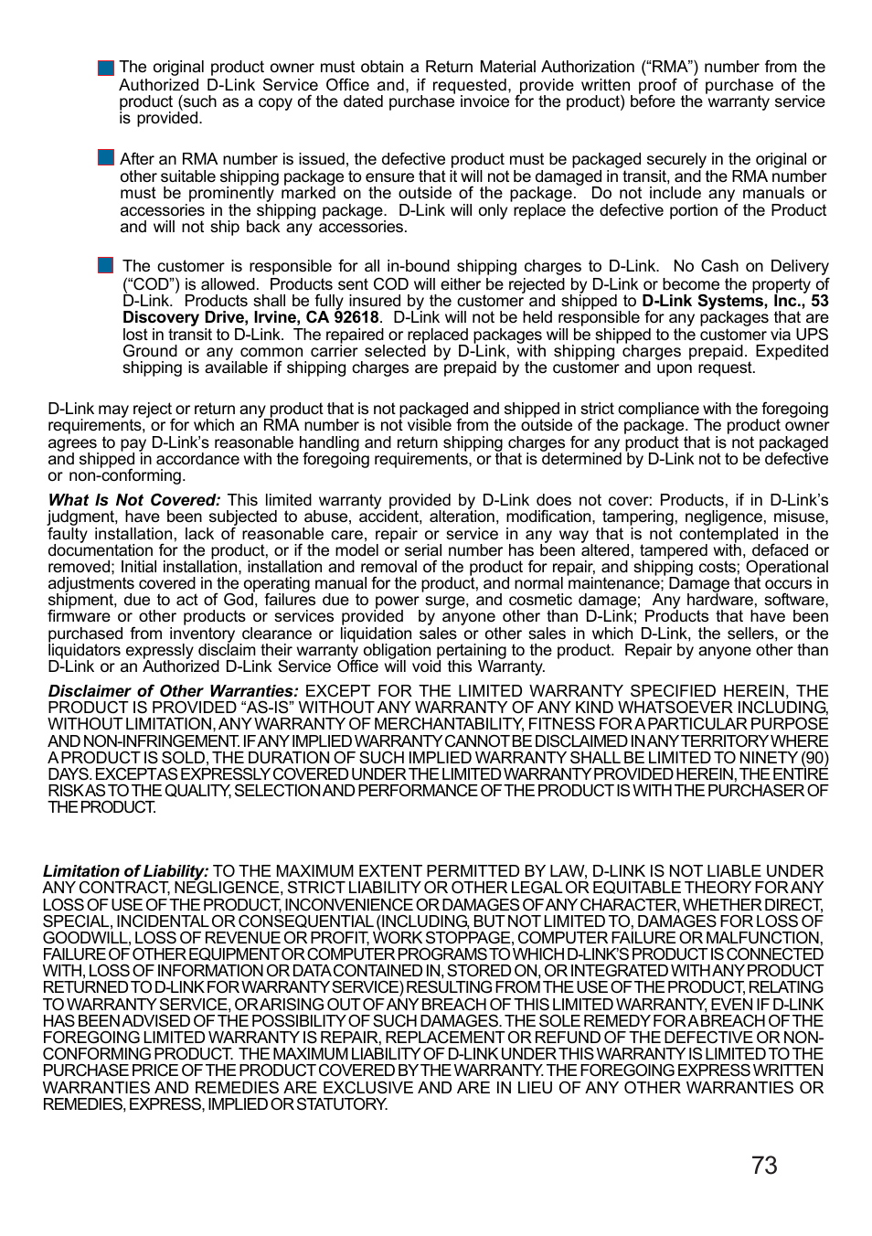 D-Link DP-311U User Manual | Page 73 / 76