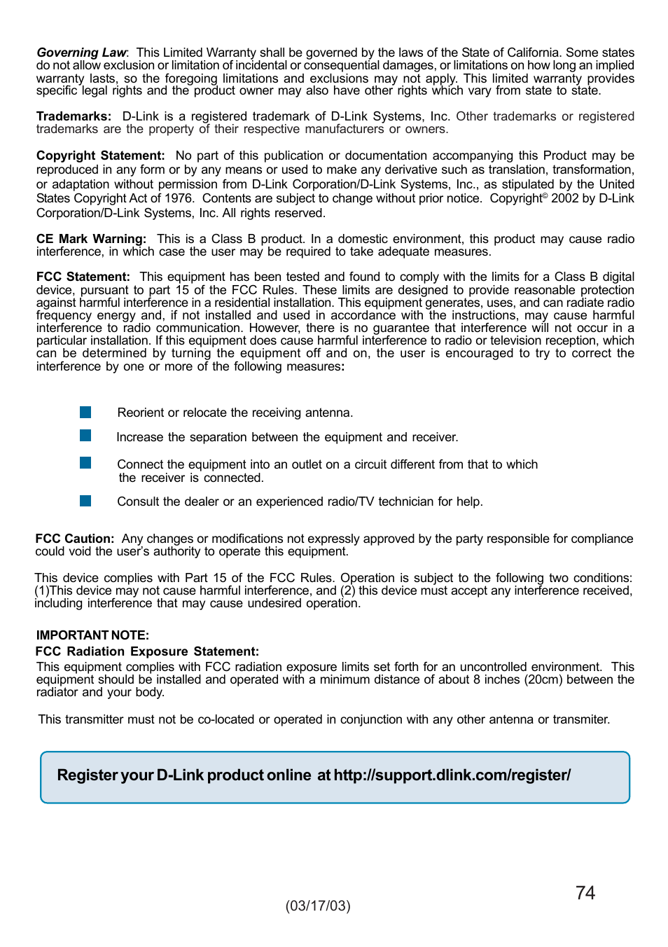 D-Link DP-311U User Manual | Page 74 / 76