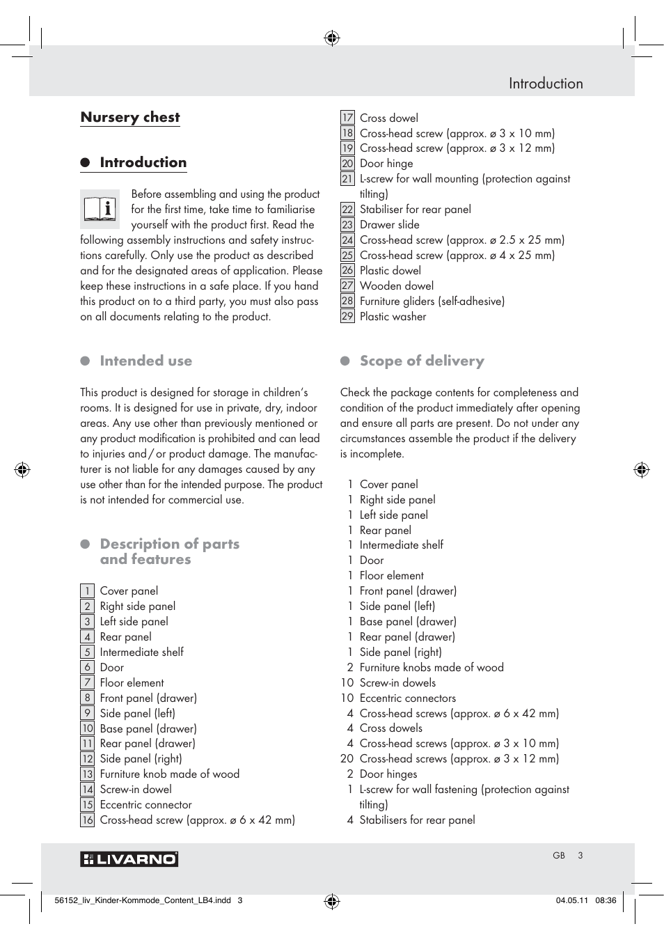 Livarno Z30613A/Z30613B User Manual | 24 pages