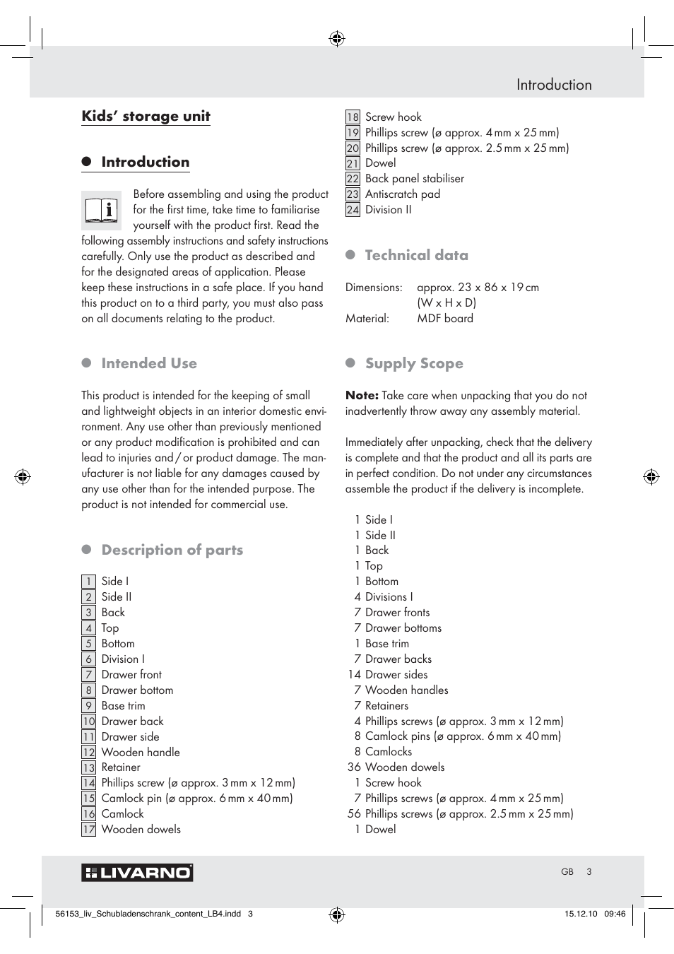 Livarno Z30614A/Z30614B User Manual | 24 pages