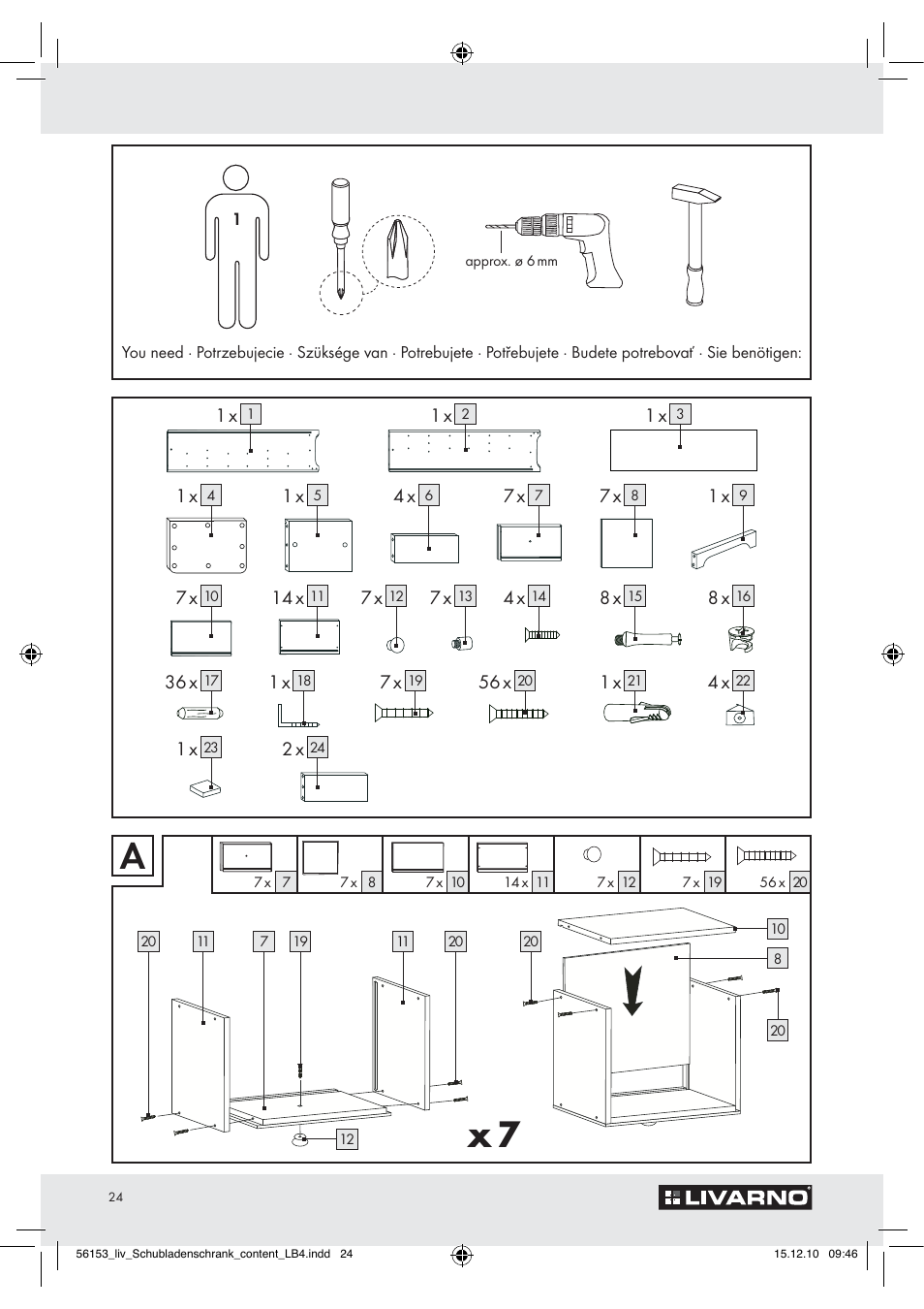 Livarno Z30614A/Z30614B User Manual | Page 22 / 24