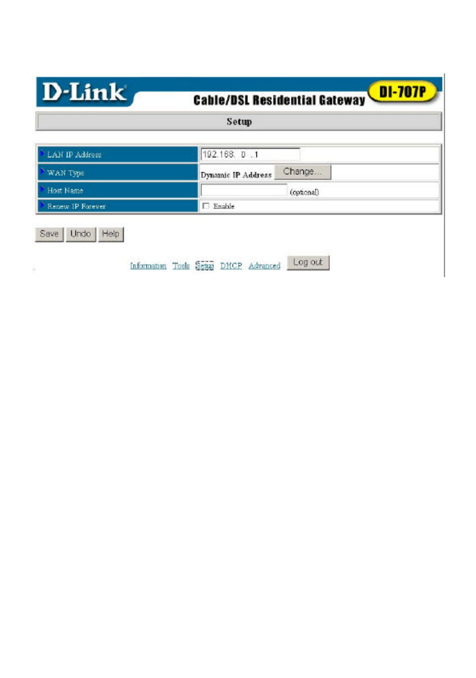 Setup | D-Link DI-707P User Manual | Page 17 / 46