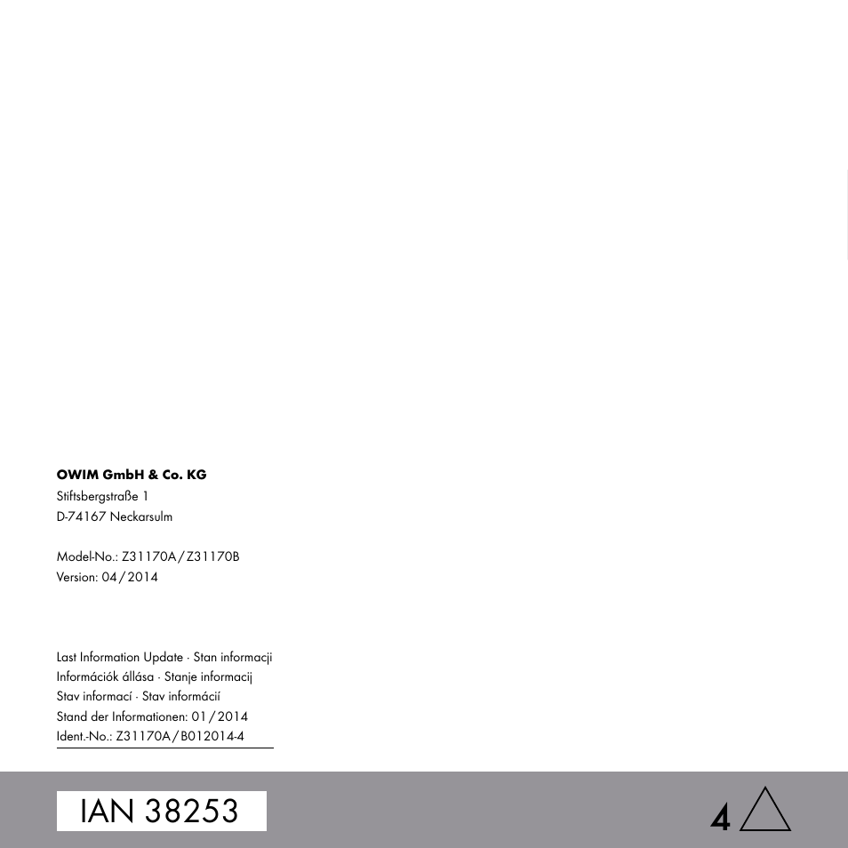 Livarno Z31170A /Z31170B User Manual | Page 32 / 32