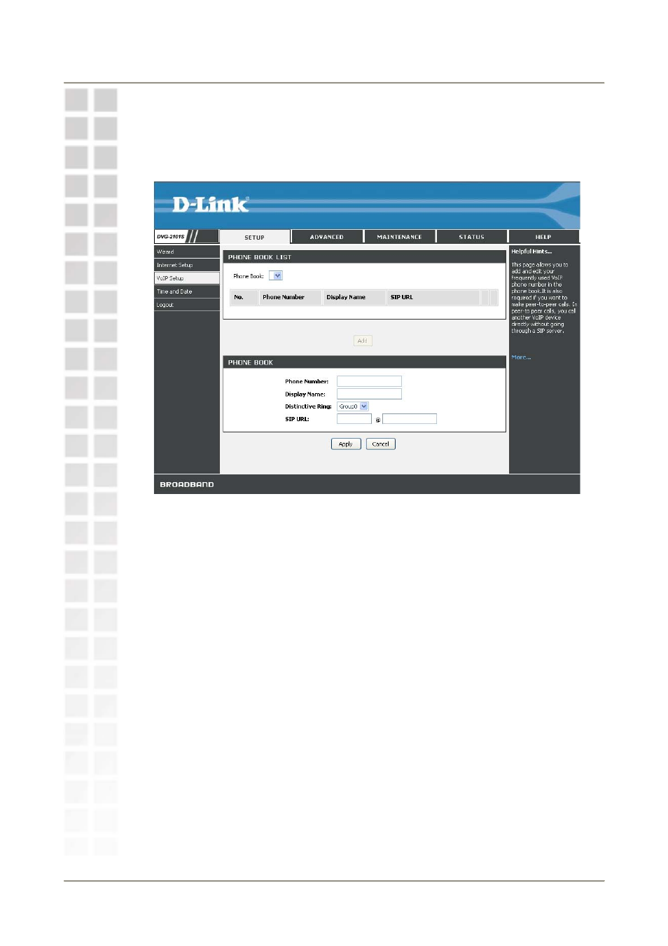 Phone book | D-Link DVG-2101S User Manual | Page 21 / 58