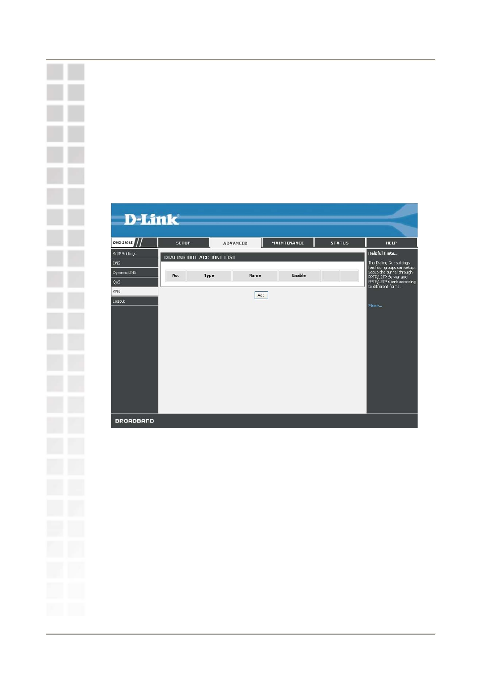 Dialing out settings | D-Link DVG-2101S User Manual | Page 37 / 58