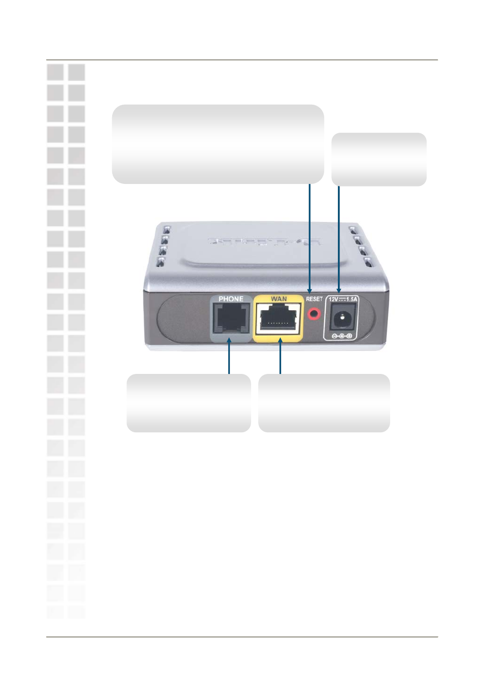 Rear panel | D-Link DVG-2101S User Manual | Page 7 / 58
