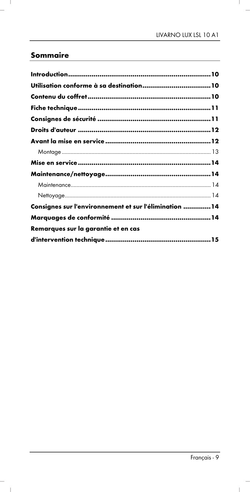 Livarno LSL 10 A1 User Manual | Page 11 / 32