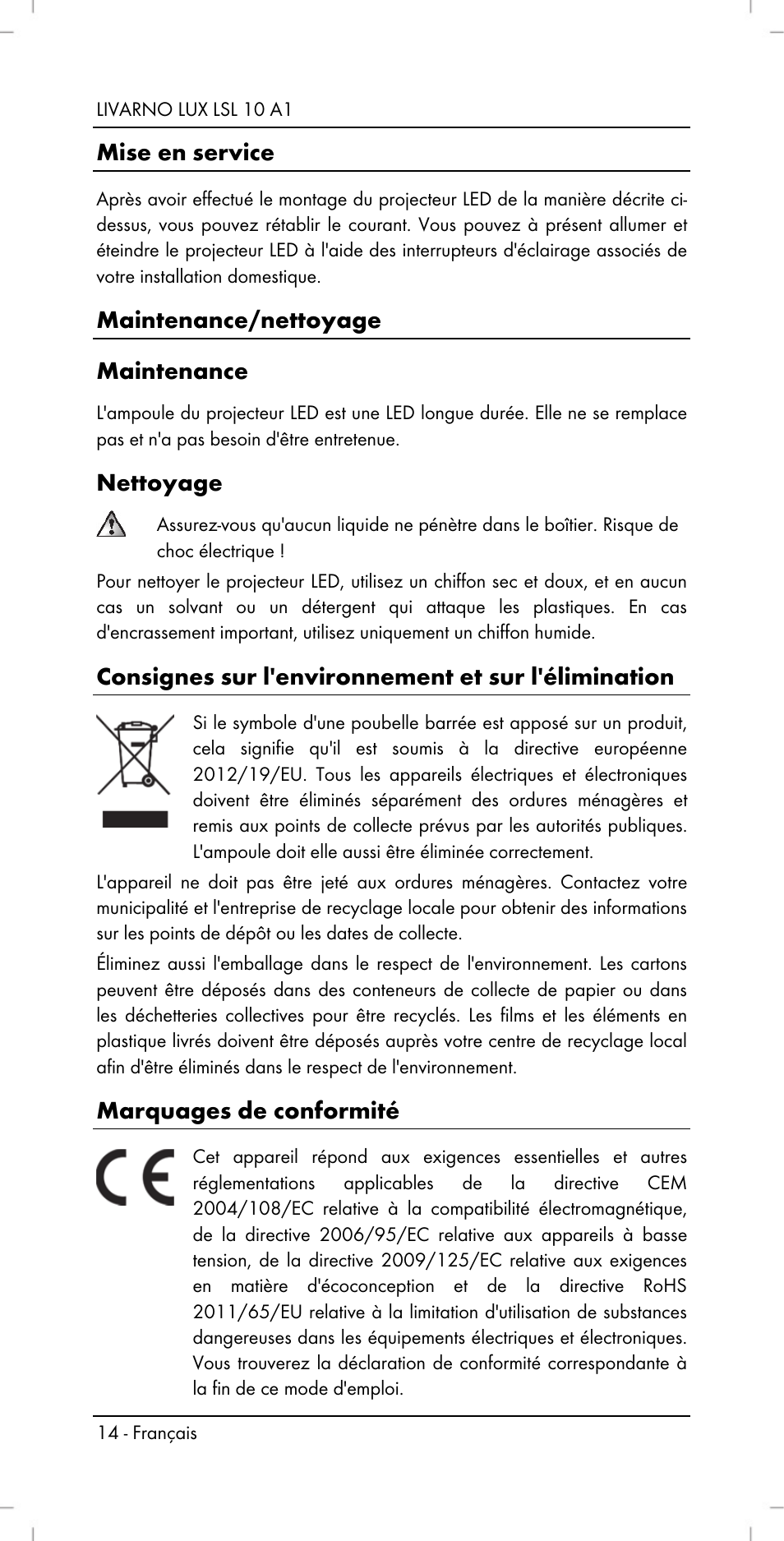 Livarno LSL 10 A1 User Manual | Page 16 / 32