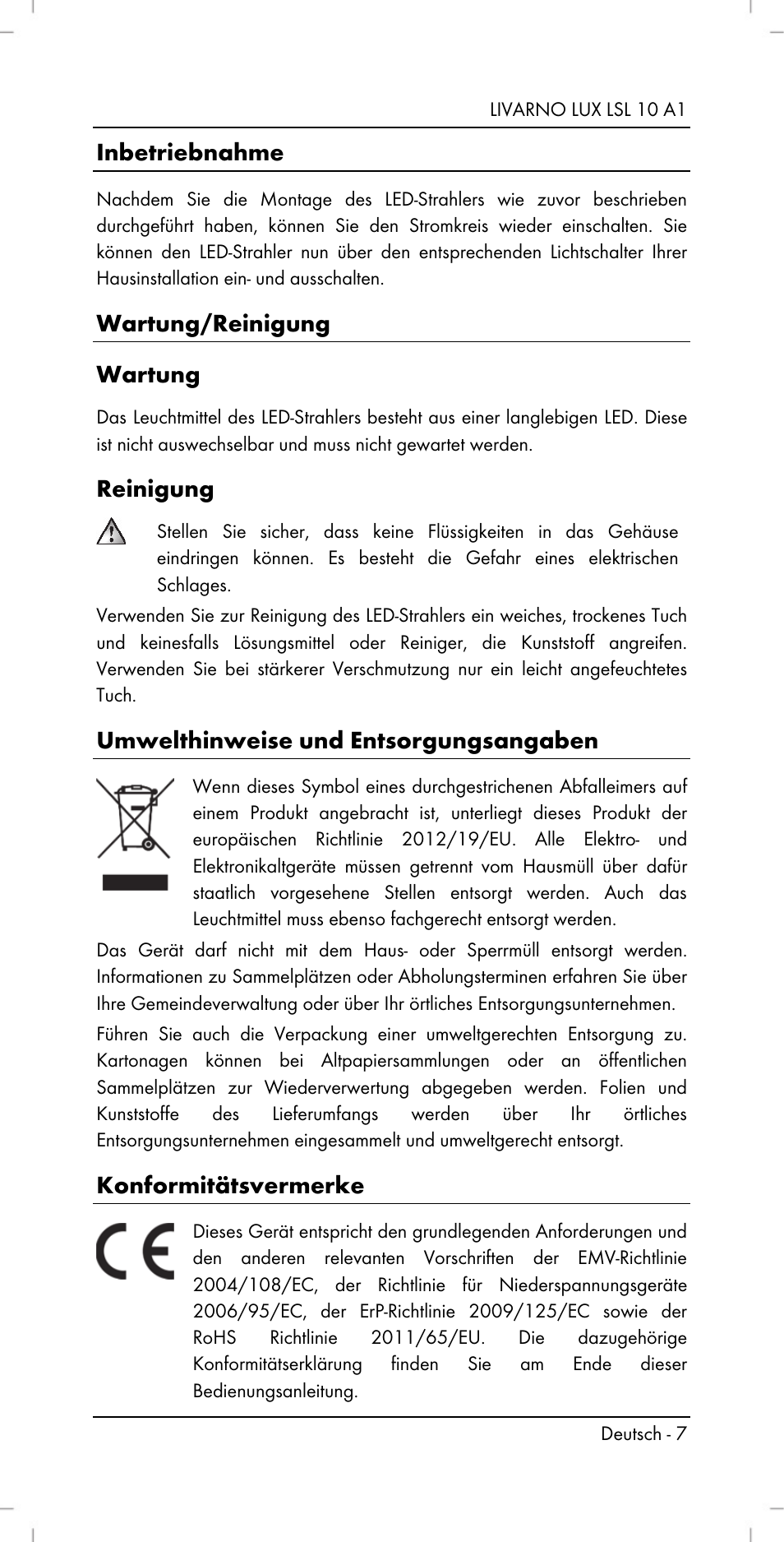 Livarno LSL 10 A1 User Manual | Page 9 / 32