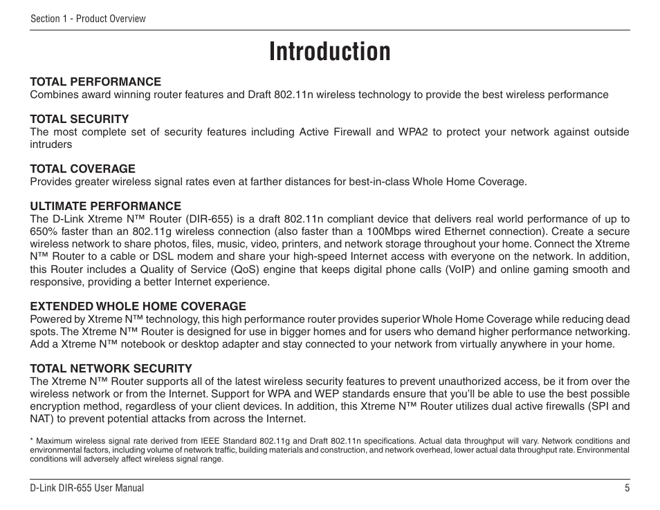Introduction | D-Link DIR-655 User Manual | Page 5 / 96