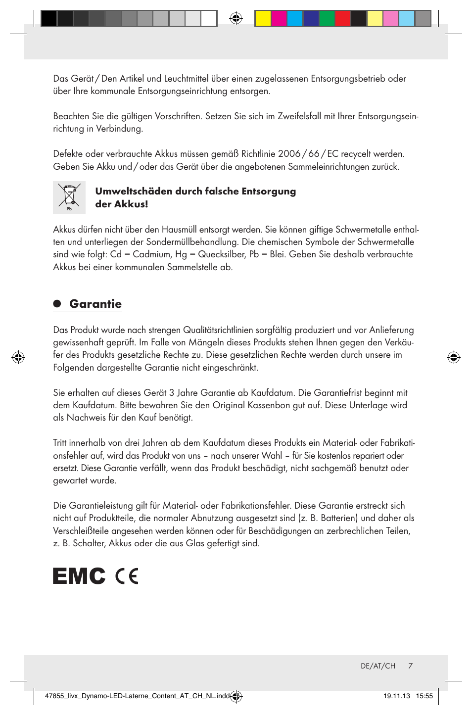 Garantie | Livarno Z31095 User Manual | Page 7 / 20