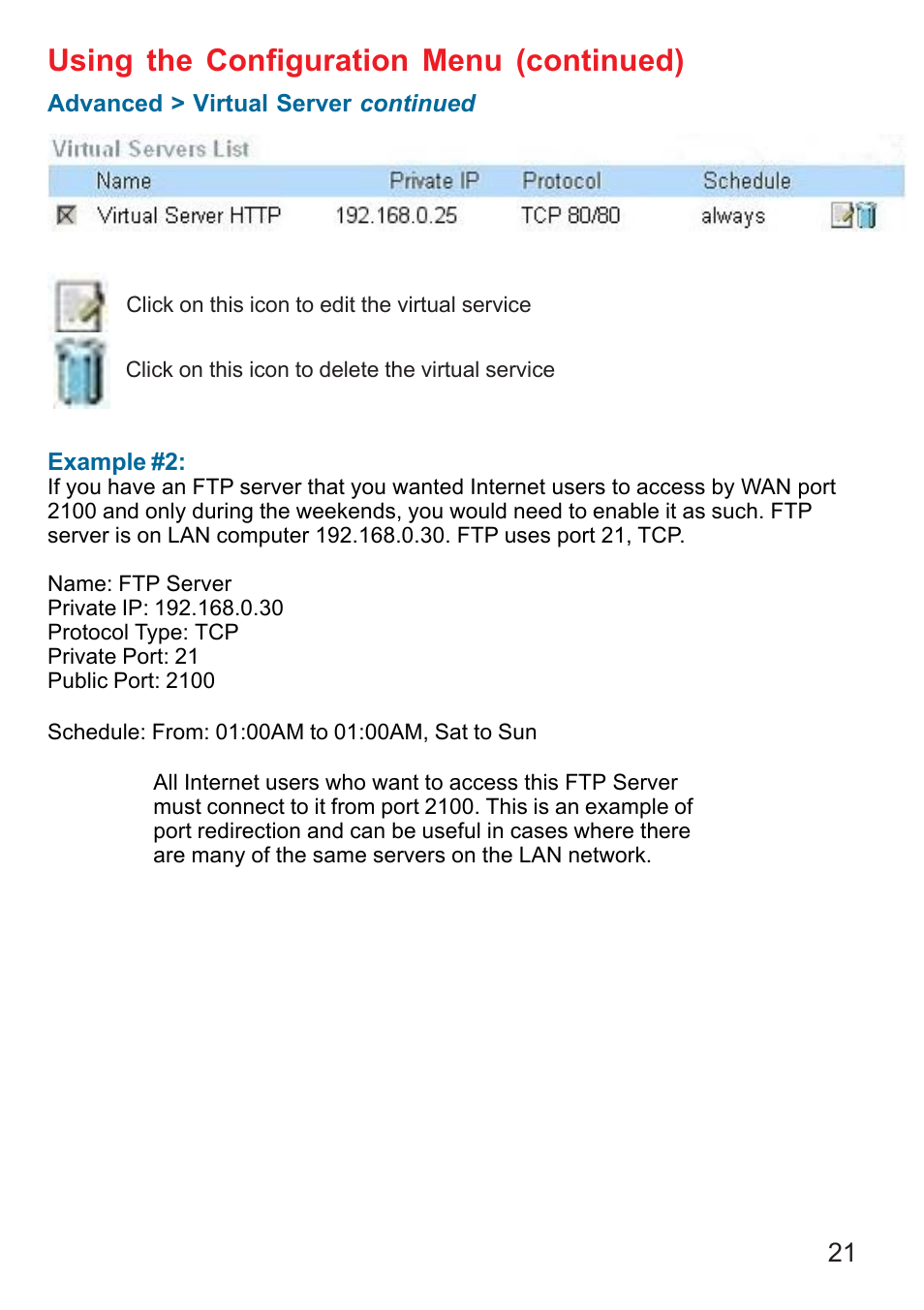 Using the configuration menu (continued) | D-Link DI-524 User Manual | Page 21 / 95