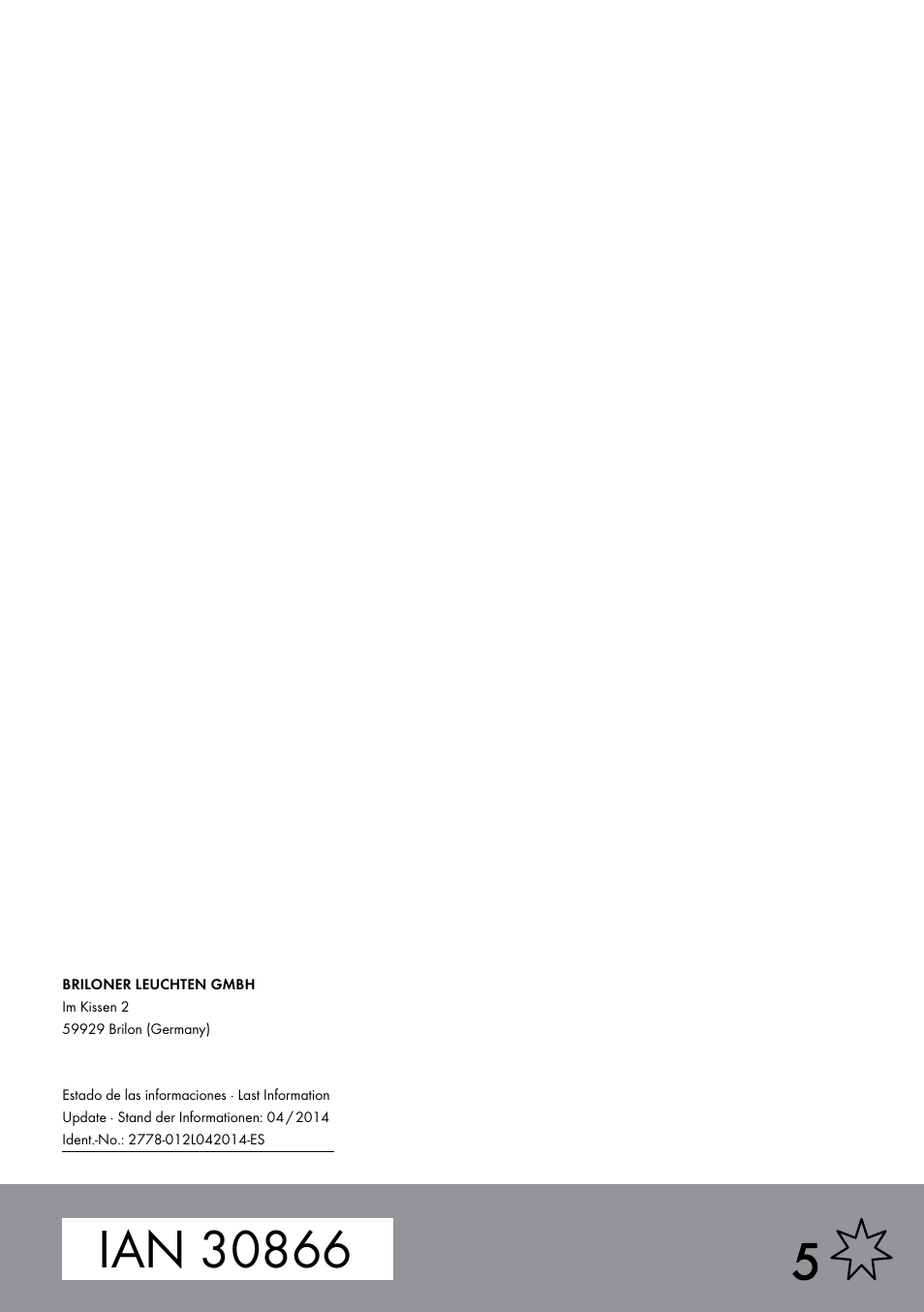 Livarno 2778-012L User Manual | Page 17 / 17