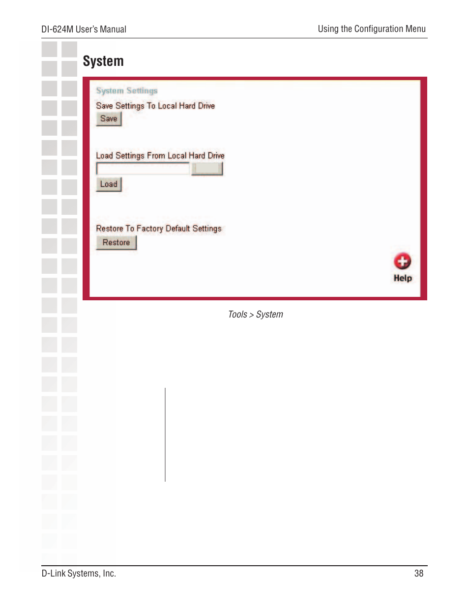 System | D-Link DI-624M User Manual | Page 38 / 104