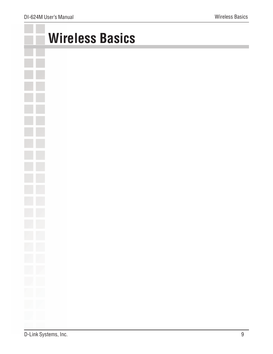Wireless basics | D-Link DI-624M User Manual | Page 9 / 104