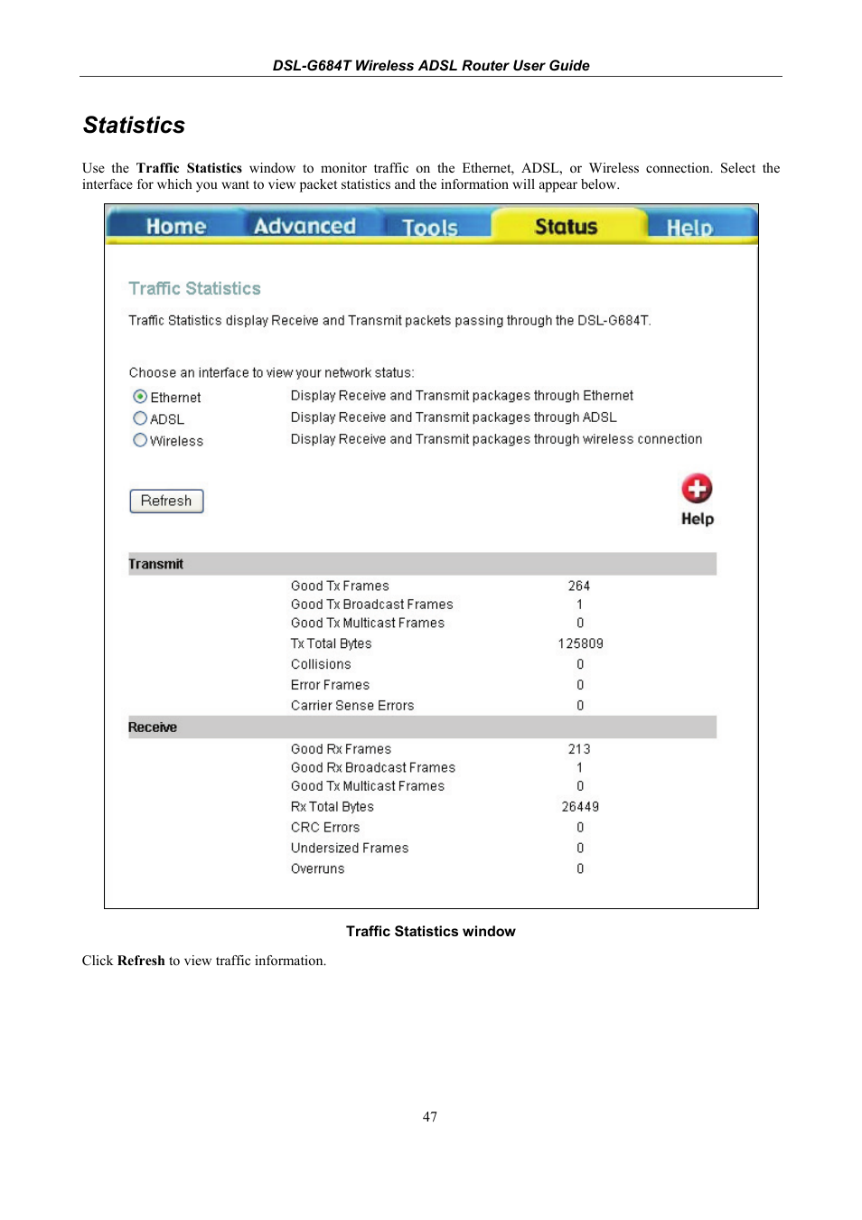 Statistics | D-Link DSL-G684T User Manual | Page 107 / 121