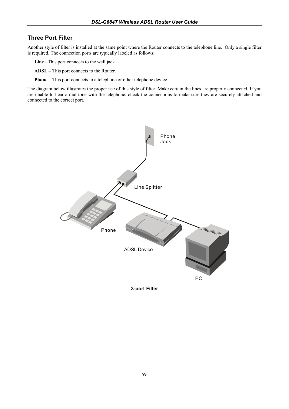Three port filter | D-Link DSL-G684T User Manual | Page 119 / 121