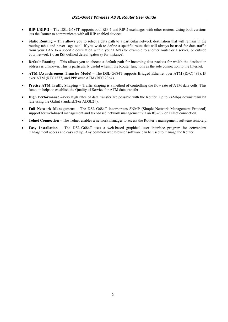 D-Link DSL-G684T User Manual | Page 14 / 121