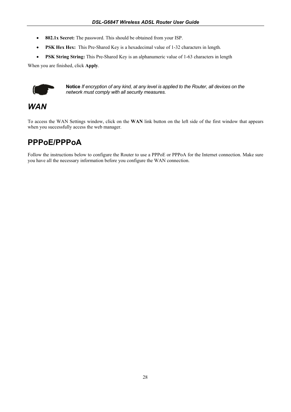 Pppoe/pppoa | D-Link DSL-G684T User Manual | Page 40 / 121