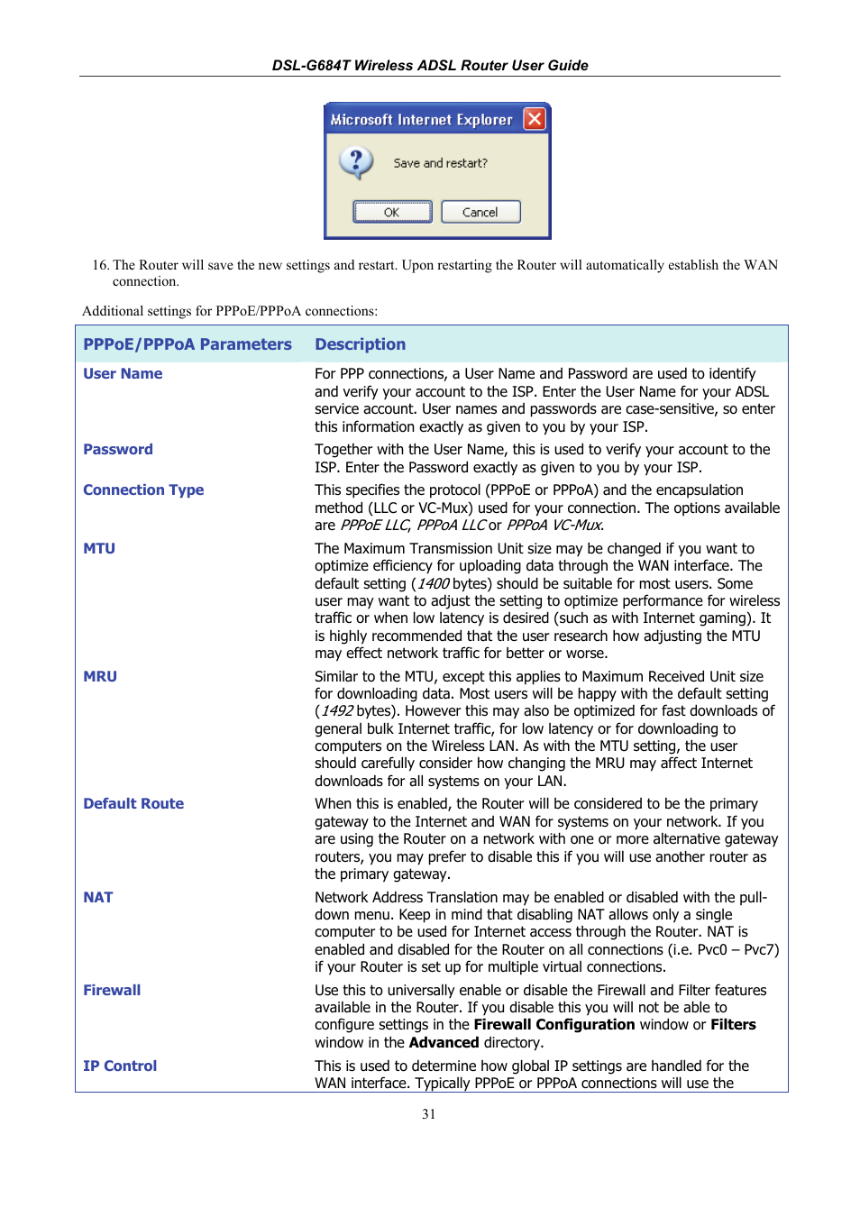 Bridge mode | D-Link DSL-G684T User Manual | Page 43 / 121