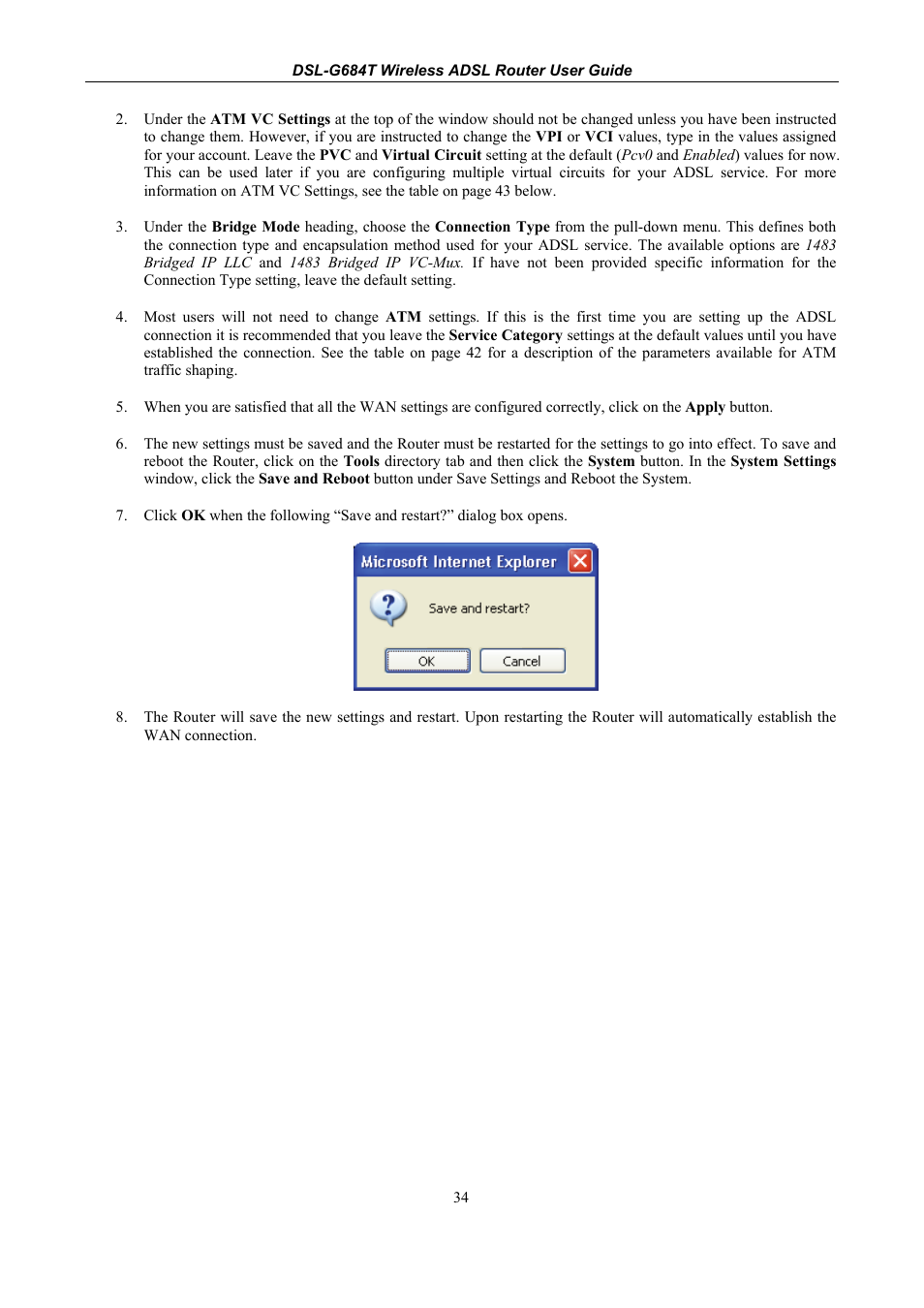 D-Link DSL-G684T User Manual | Page 46 / 121
