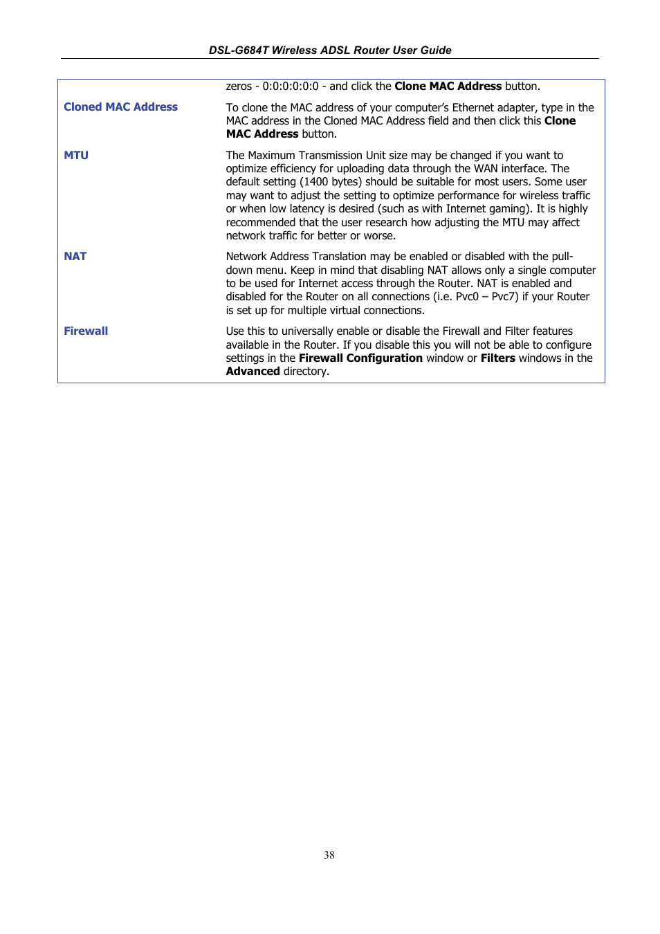 D-Link DSL-G684T User Manual | Page 50 / 121