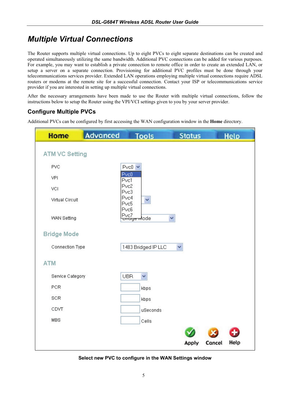 Multiple virtual connections, Configure multiple pvcs | D-Link DSL-G684T User Manual | Page 65 / 121