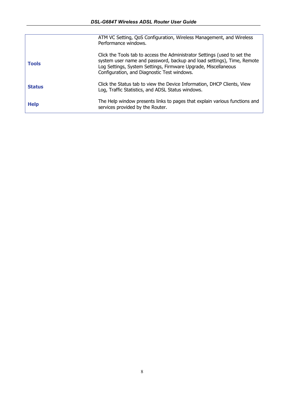 D-Link DSL-G684T User Manual | Page 68 / 121