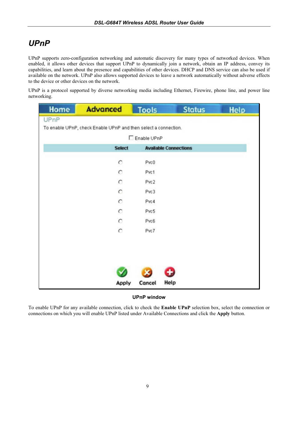 Upnp | D-Link DSL-G684T User Manual | Page 69 / 121