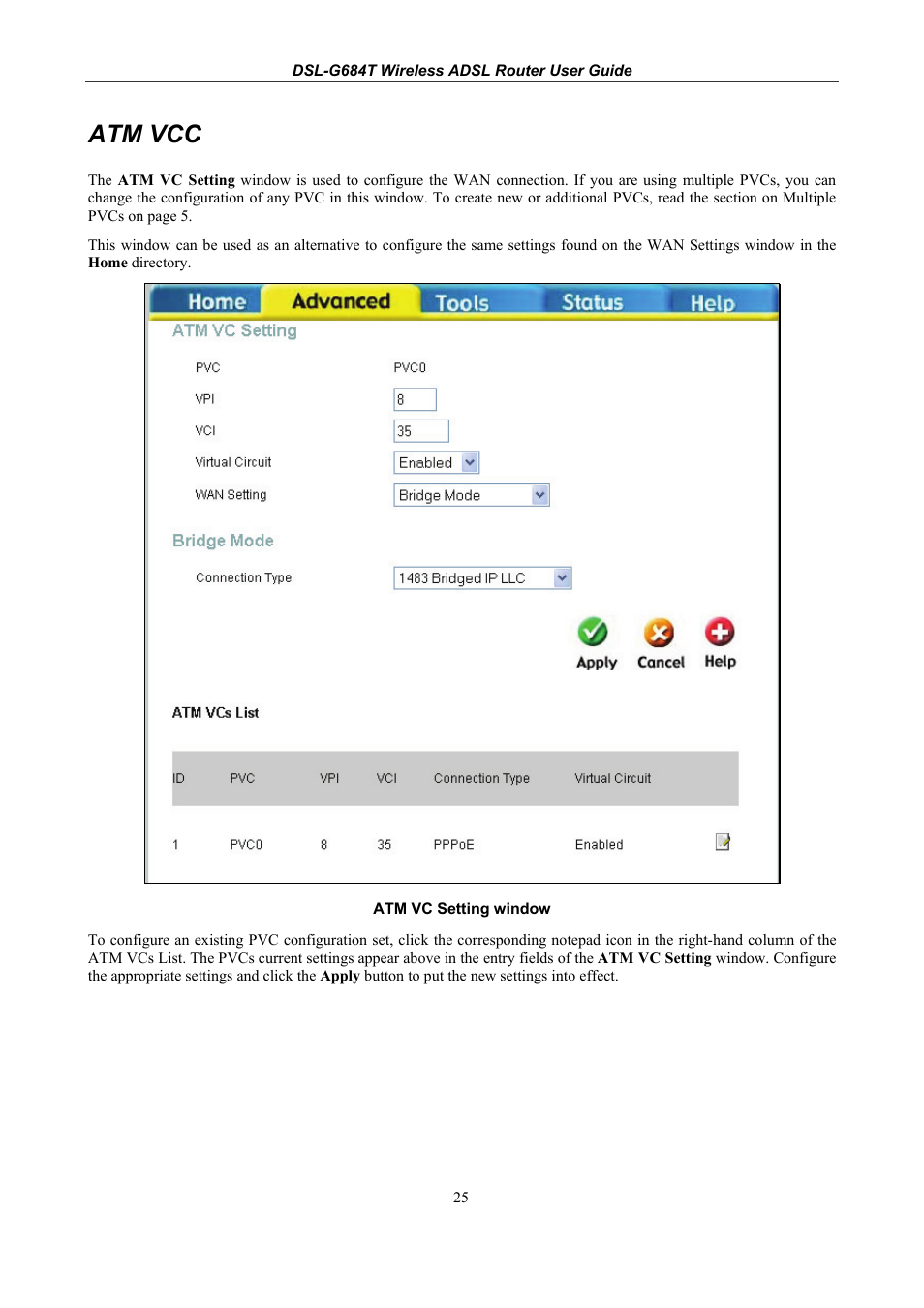 Atm vcc | D-Link DSL-G684T User Manual | Page 85 / 121