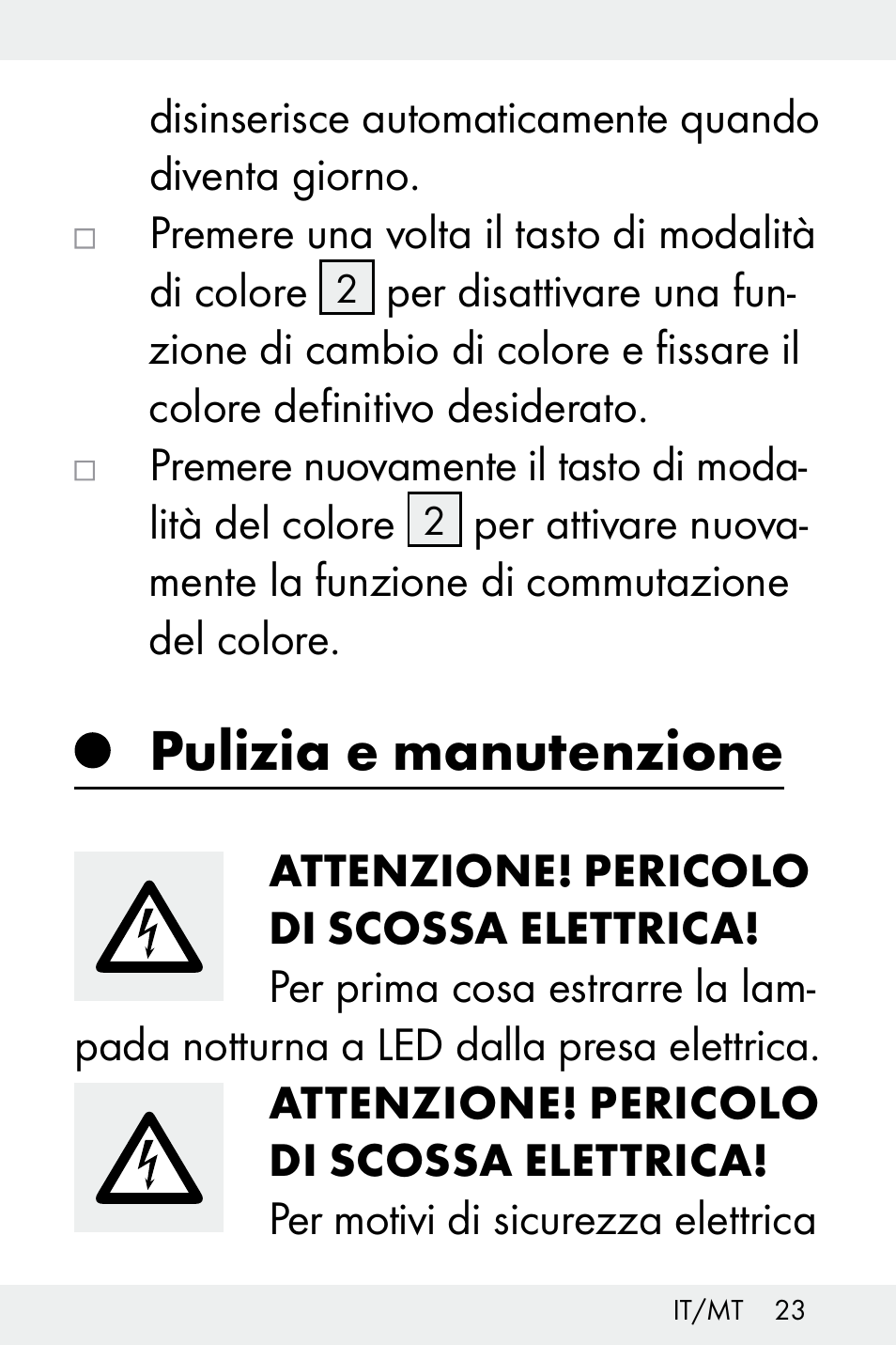 Pulizia e manutenzione | Livarno Z32148A-BS User Manual | Page 23 / 63