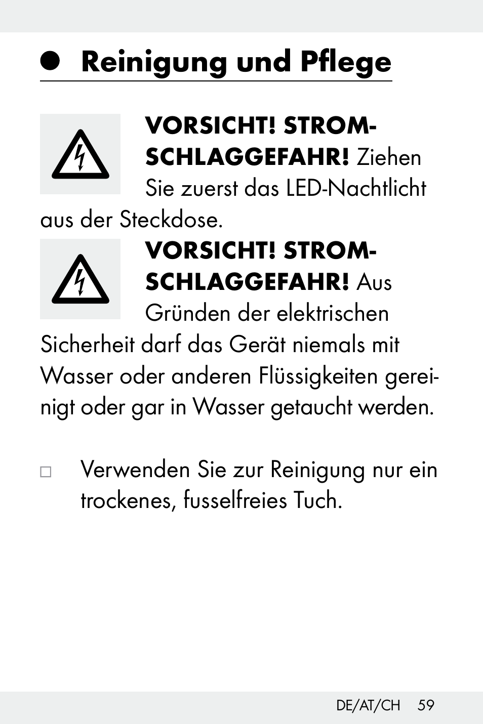 Reinigung und pflege | Livarno Z32148A-BS User Manual | Page 59 / 63