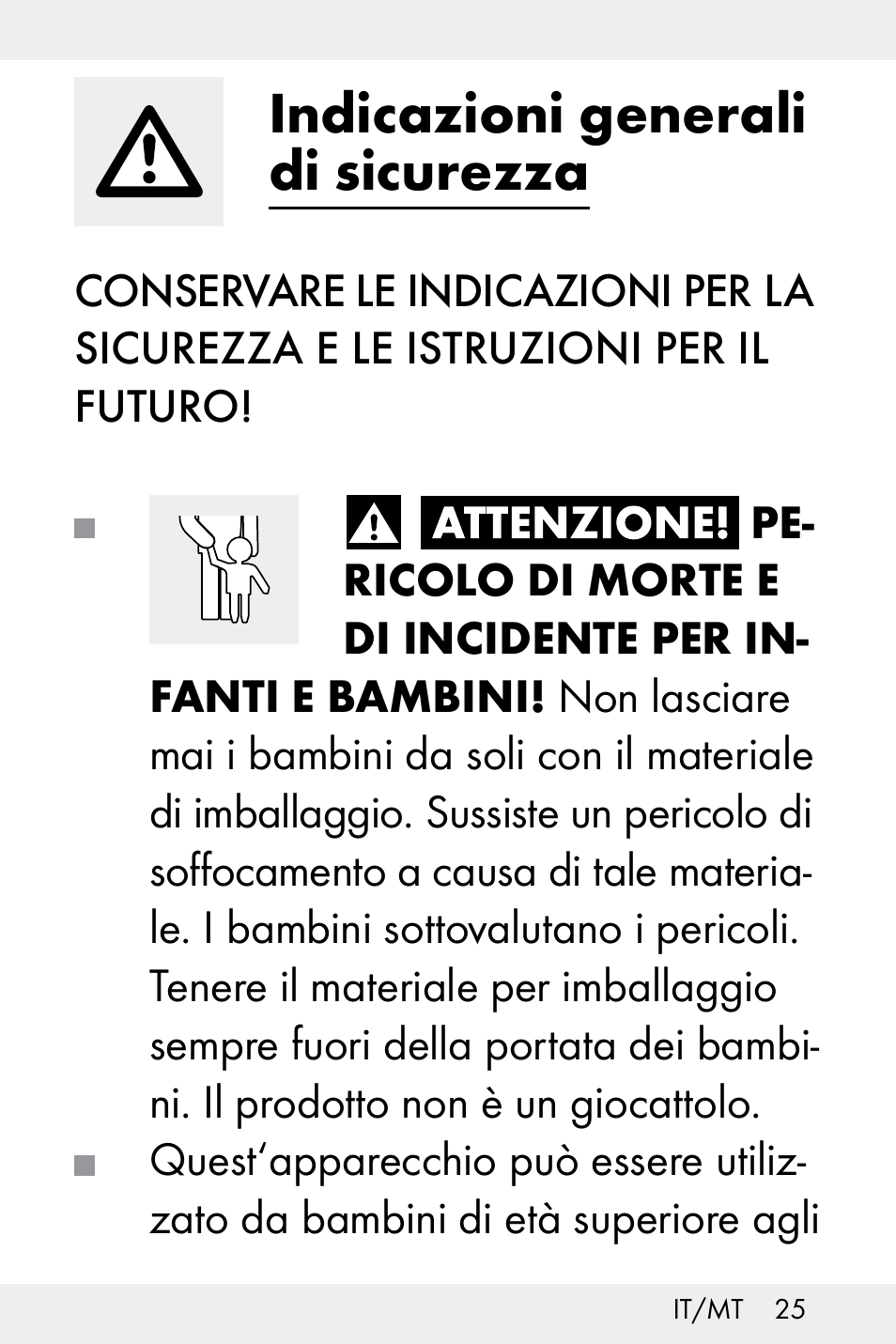 Indicazioni generali di sicurezza | Livarno Z32148C User Manual | Page 25 / 81