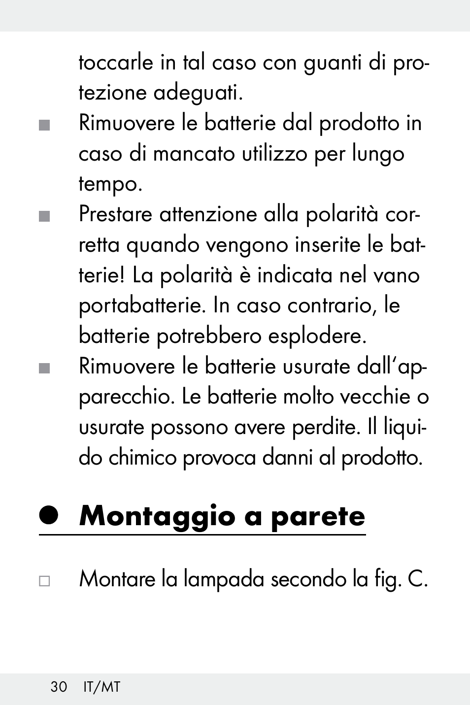 Montaggio a parete | Livarno Z32148C User Manual | Page 30 / 81