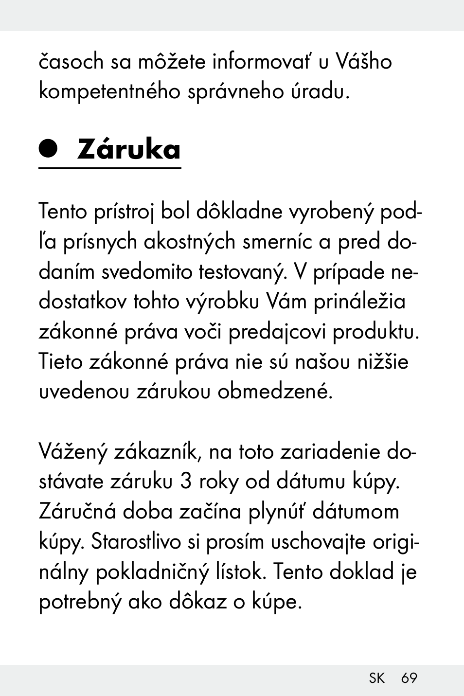 Záruka | Livarno Z32148A-BS User Manual | Page 69 / 83