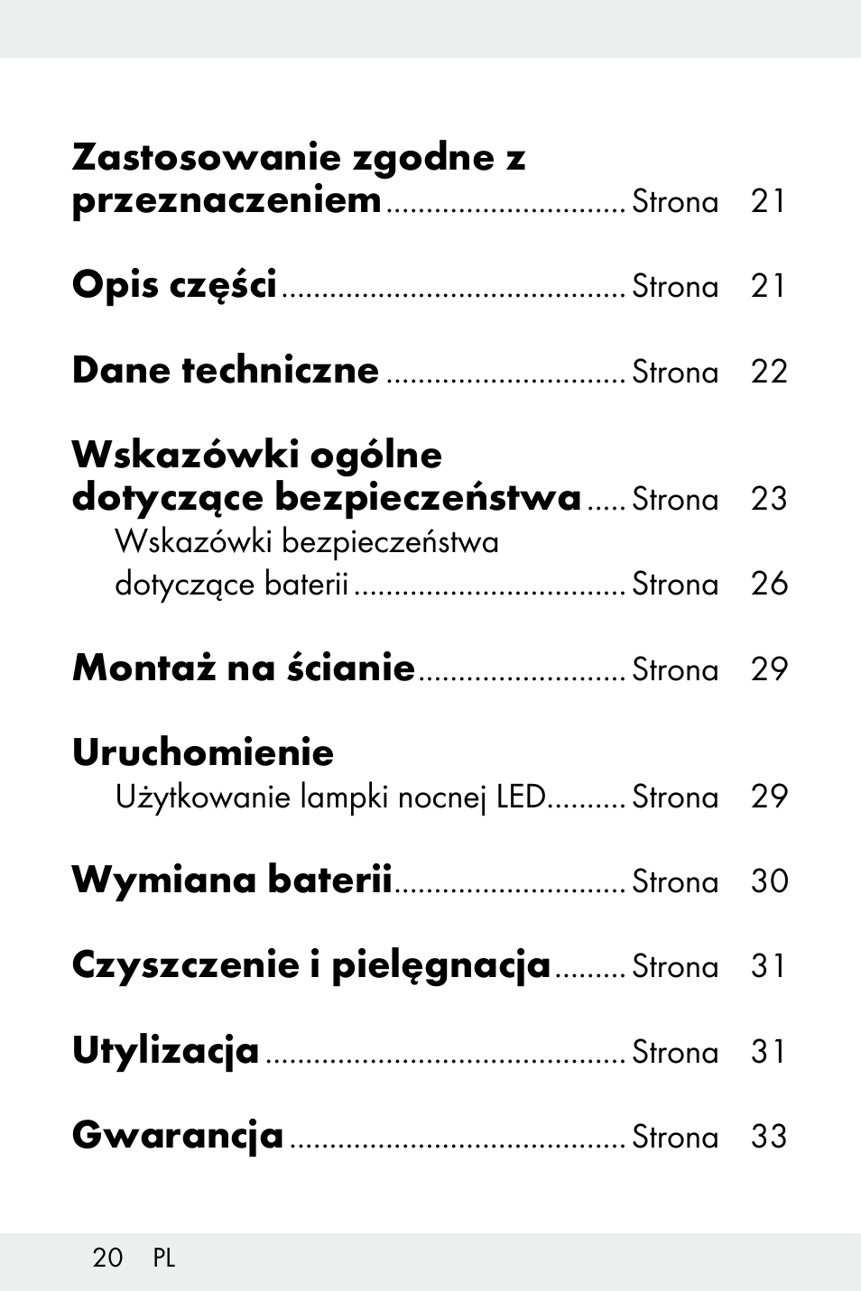 Livarno Z32148C User Manual | Page 20 / 107