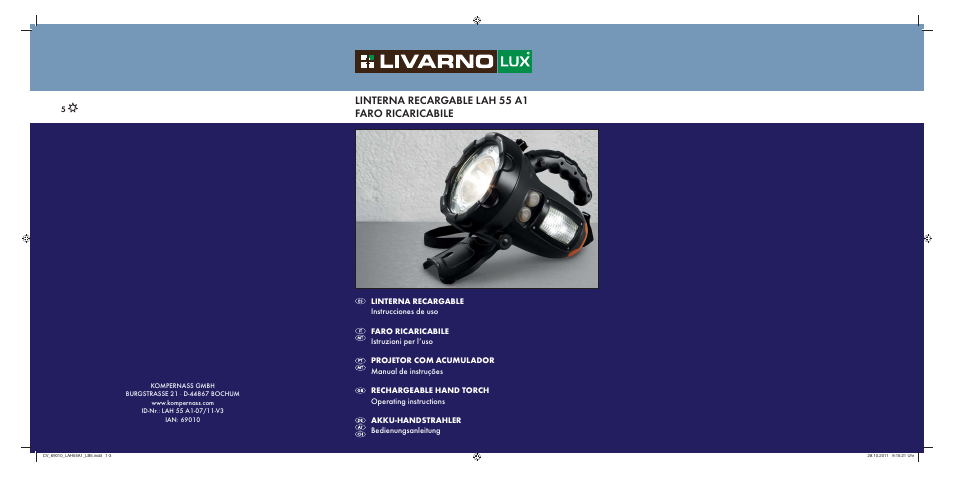 Livarno LAH 55 A1 User Manual | 72 pages