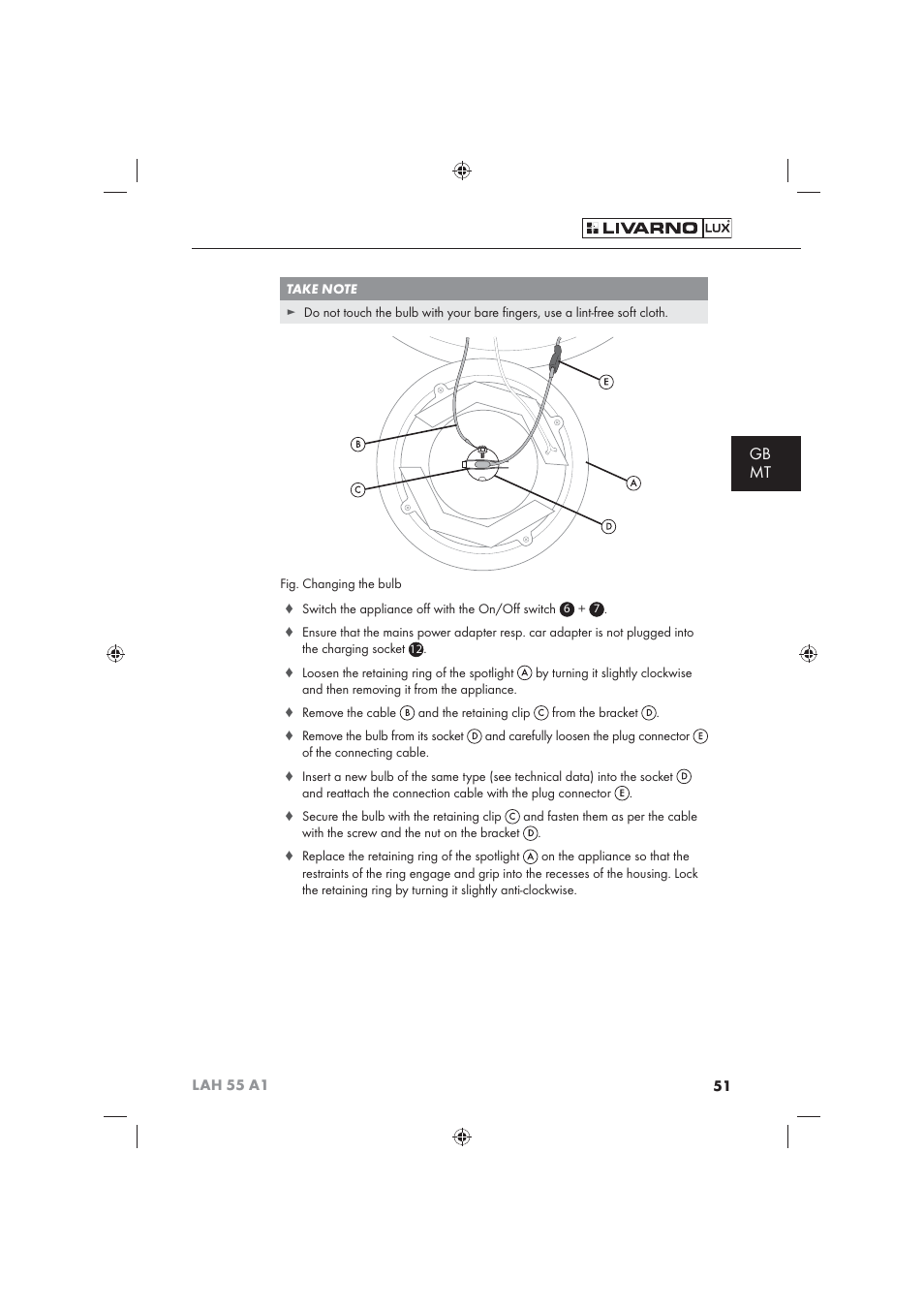 Gb mt | Livarno LAH 55 A1 User Manual | Page 53 / 72