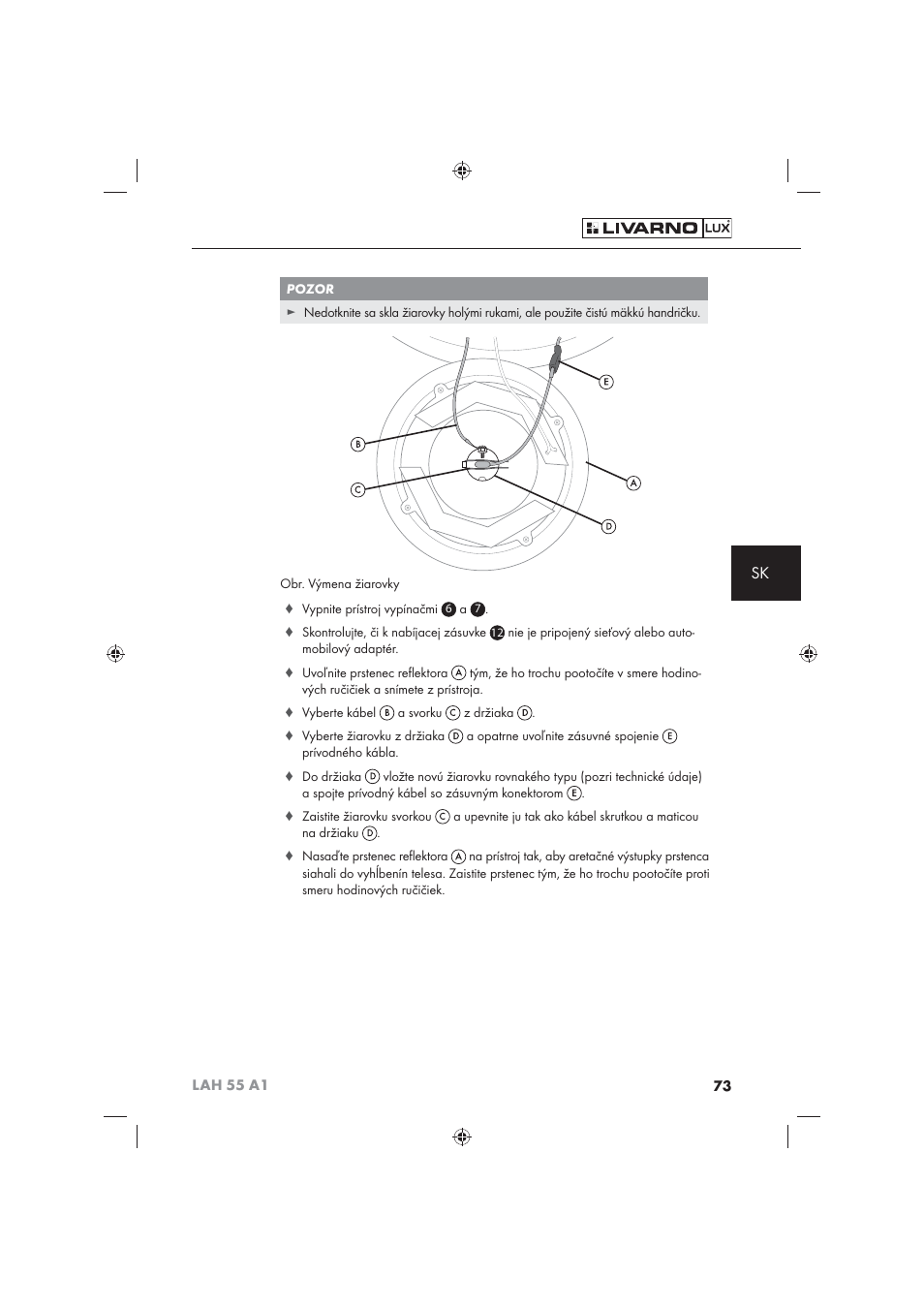 Livarno LAH 55 A1 User Manual | Page 75 / 92