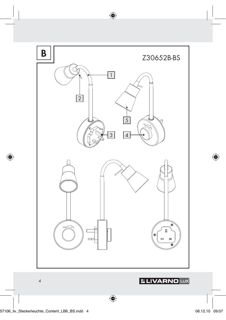 Livarno Z30652A-BS User Manual | Page 2 / 18