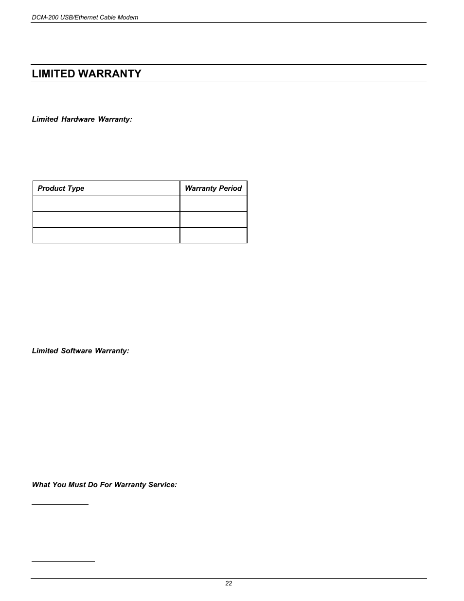 Limited warranty | D-Link DCM-200 User Manual | Page 28 / 32